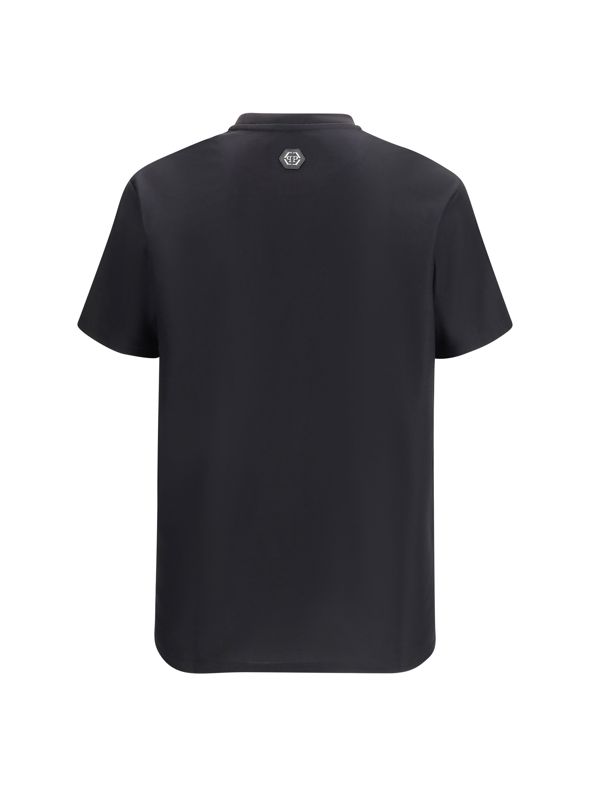 Philipp Plein Round neck T-shirt jacquard Hexagon Line Size US M / EU 48-50 / 2 - 2 Thumbnail