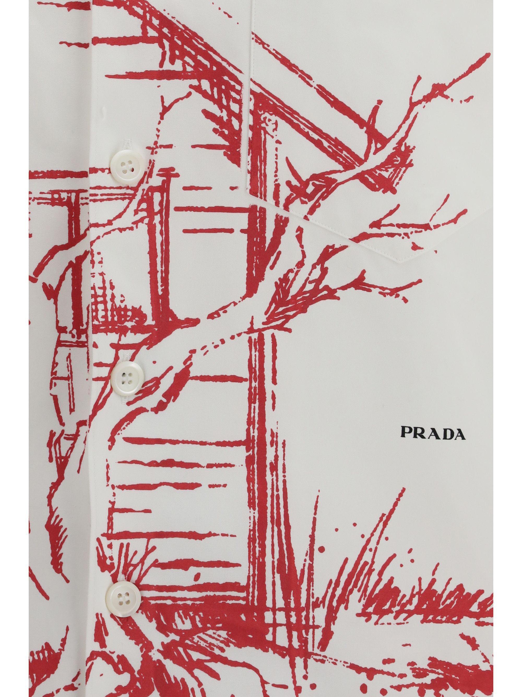 Prada Printed bowling Shirt with “Cabin” print Size US L / EU 52-54 / 3 - 3 Thumbnail
