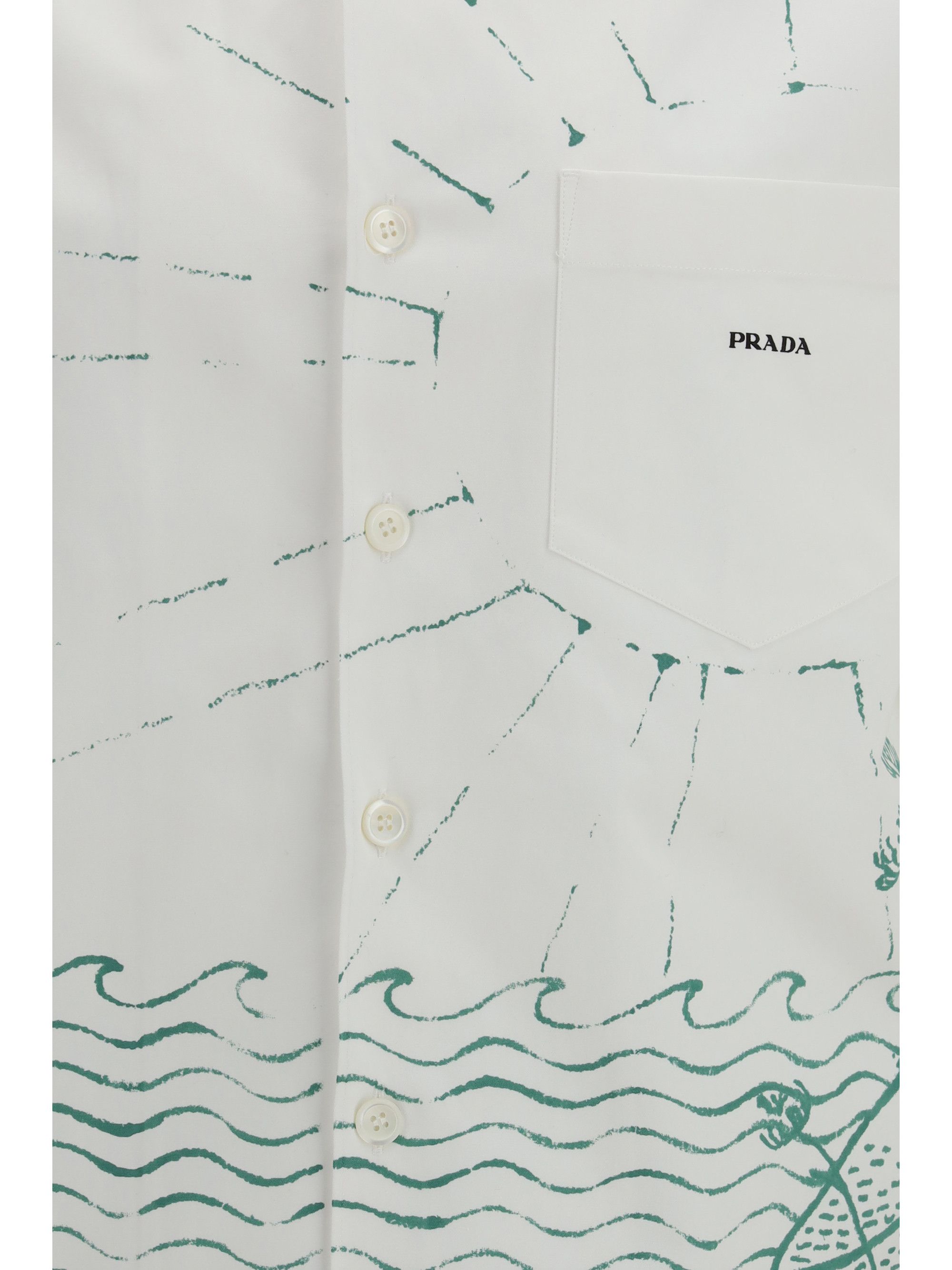 Prada Oversized wave print Shirt Size US M / EU 48-50 / 2 - 3 Thumbnail