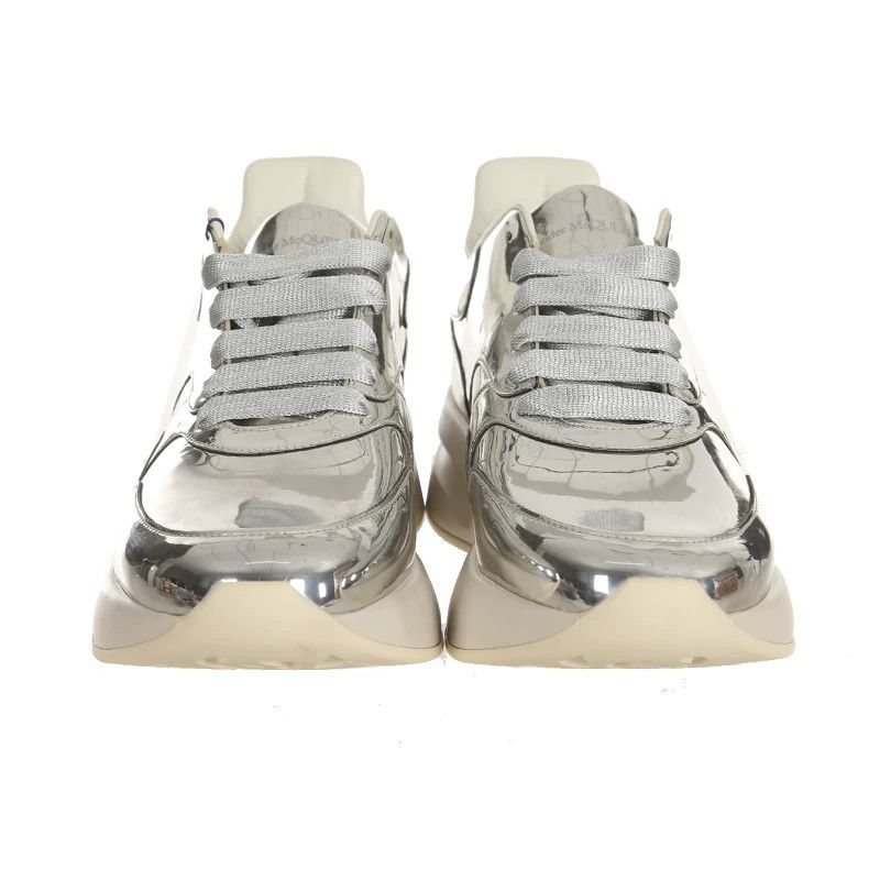 Alexander McQueen Alexander McQueen Leather Silver Sweater 41 Women Size M / US 6-8 / IT 42-44 - 2 Thumbnail