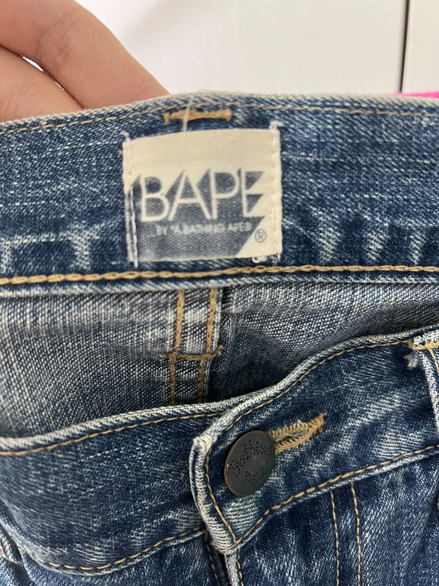 Bape Bape Retro Denim Yellow Denim Jeans L Men Size US 34 / EU 50 - 3 Thumbnail
