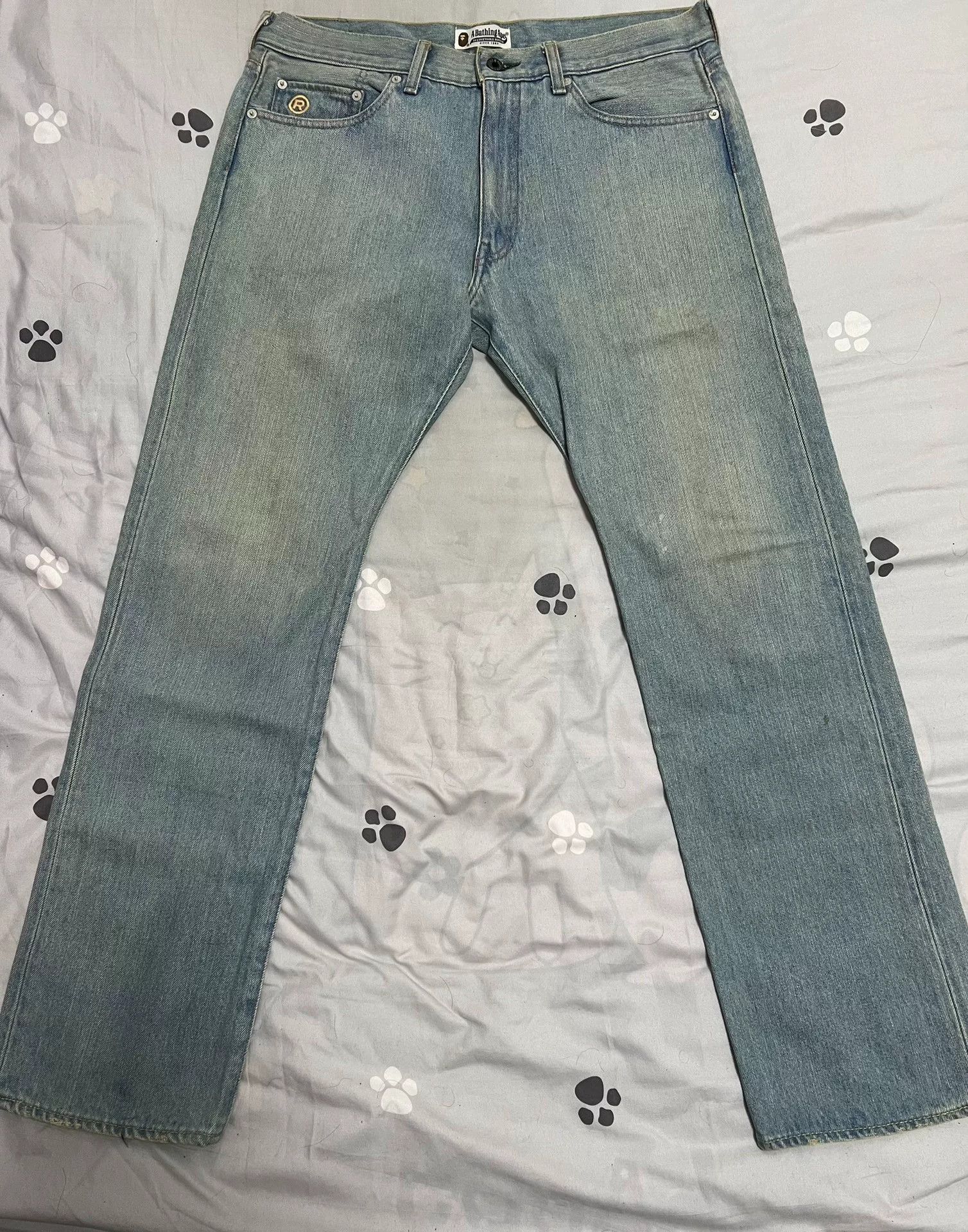 Bape Bape Retro Denim Denim Jeans L Men Size US 34 / EU 50 - 2 Thumbnail