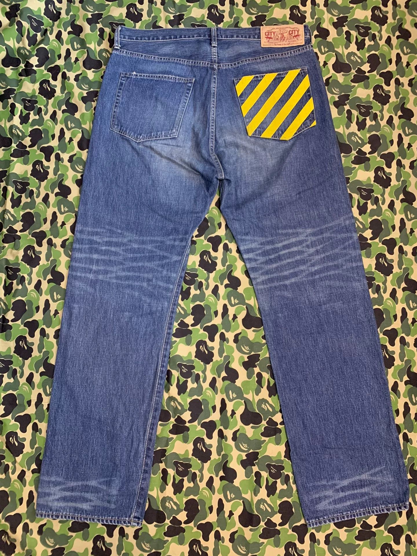 Bape Bape Denim Yellow Denim Jeans XL Men Size US 36 / EU 52 - 2 Thumbnail