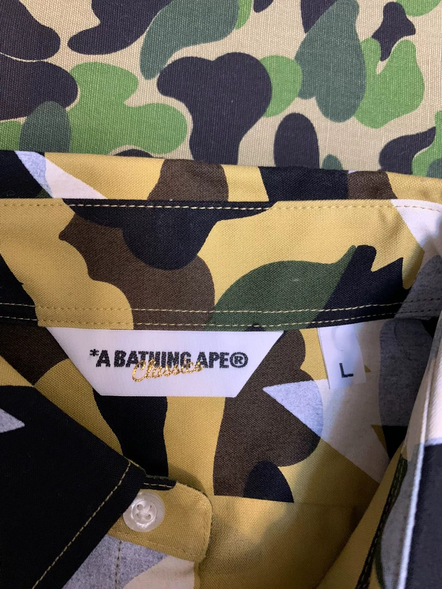Bape Bape Camo Yellow Shirt L Men Size US L / EU 52-54 / 3 - 3 Thumbnail