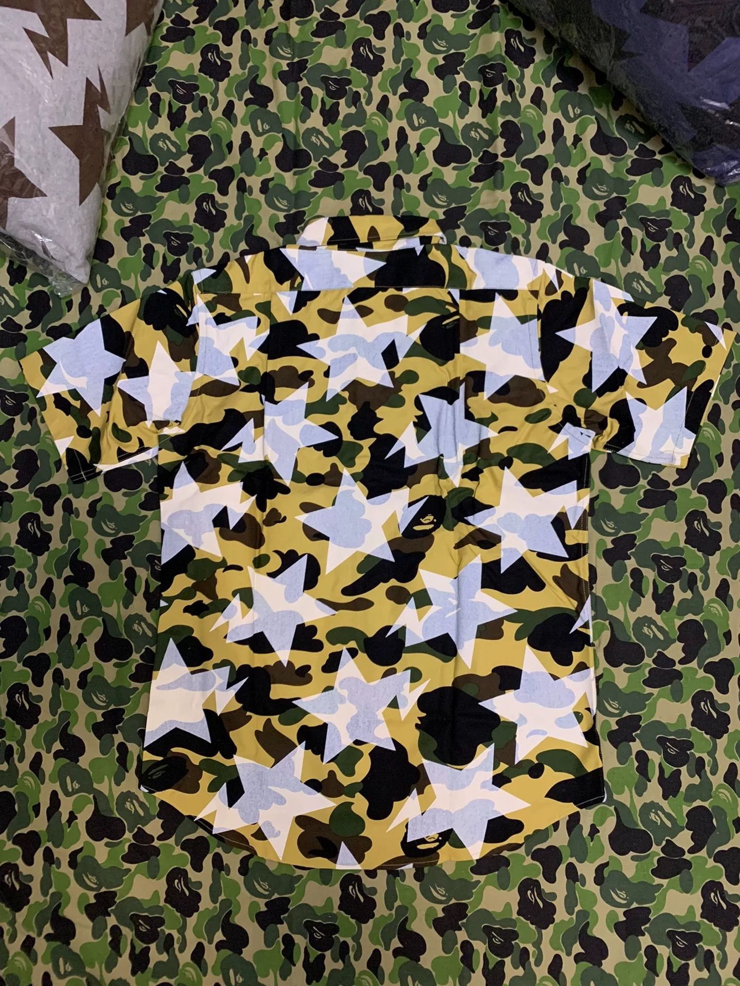 Bape Bape Camo Yellow Shirt L Men Size US L / EU 52-54 / 3 - 2 Thumbnail