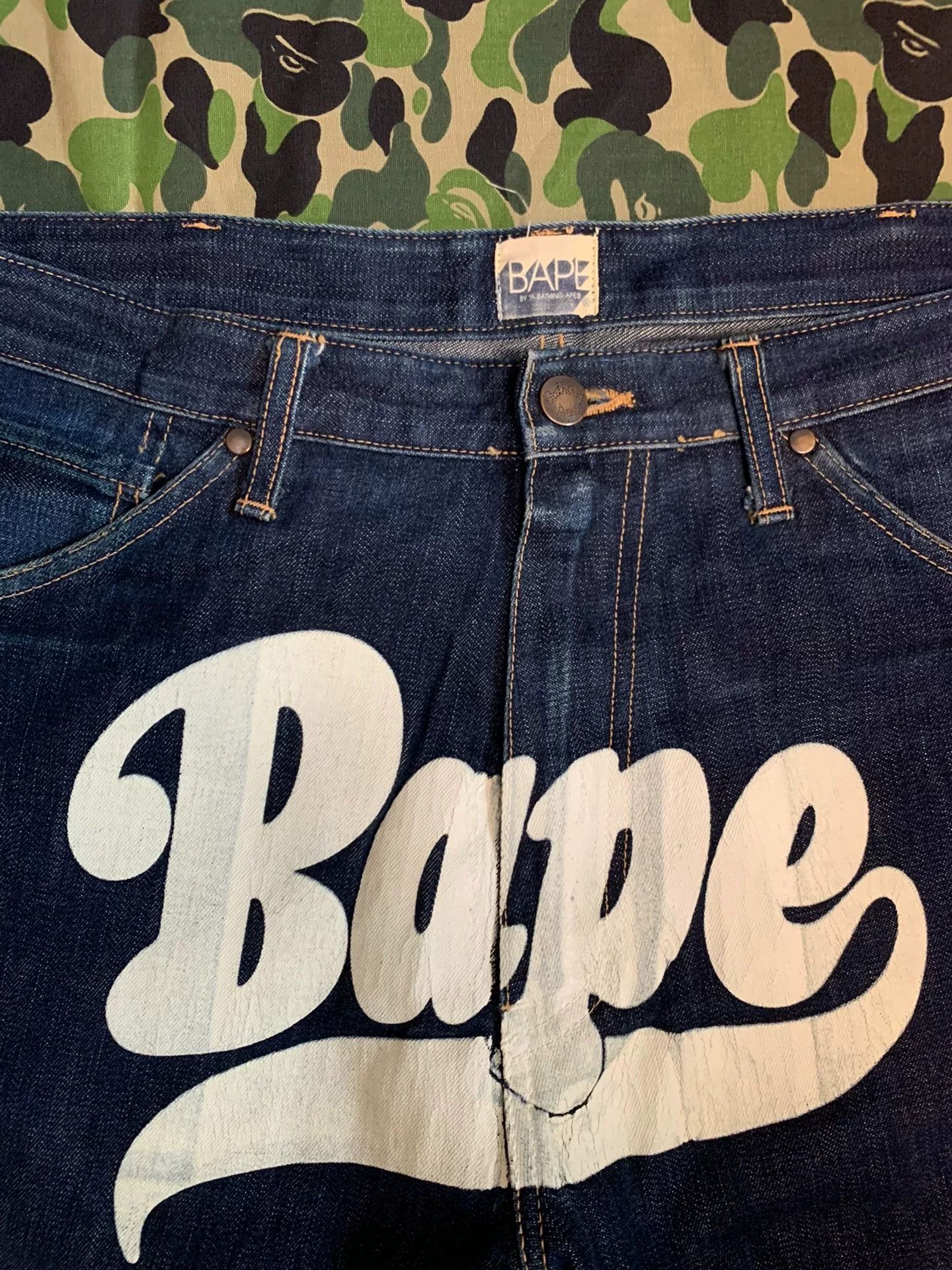 Bape Bape Retro Denim Denim Jeans XL Men Size US 36 / EU 52 - 2 Thumbnail