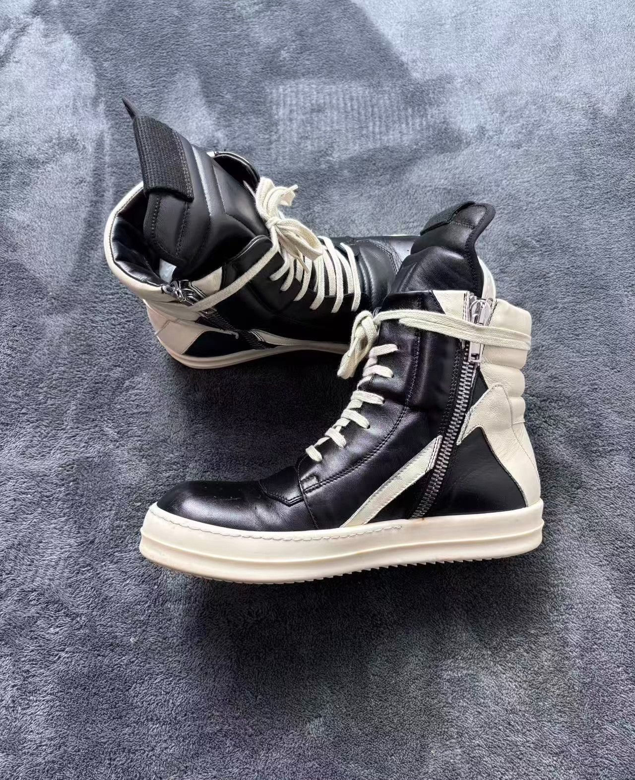 Rick Owens Rick Owens Leather Black Hitop Sneakers 41 Men Size US 8.5 / EU 41-42 - 6 Thumbnail