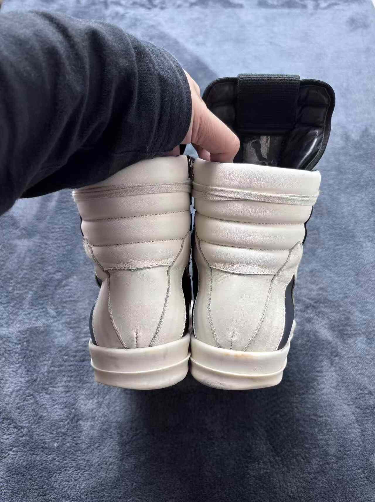 Rick Owens Rick Owens Leather Black Hitop Sneakers 41 Men Size US 8.5 / EU 41-42 - 7 Thumbnail