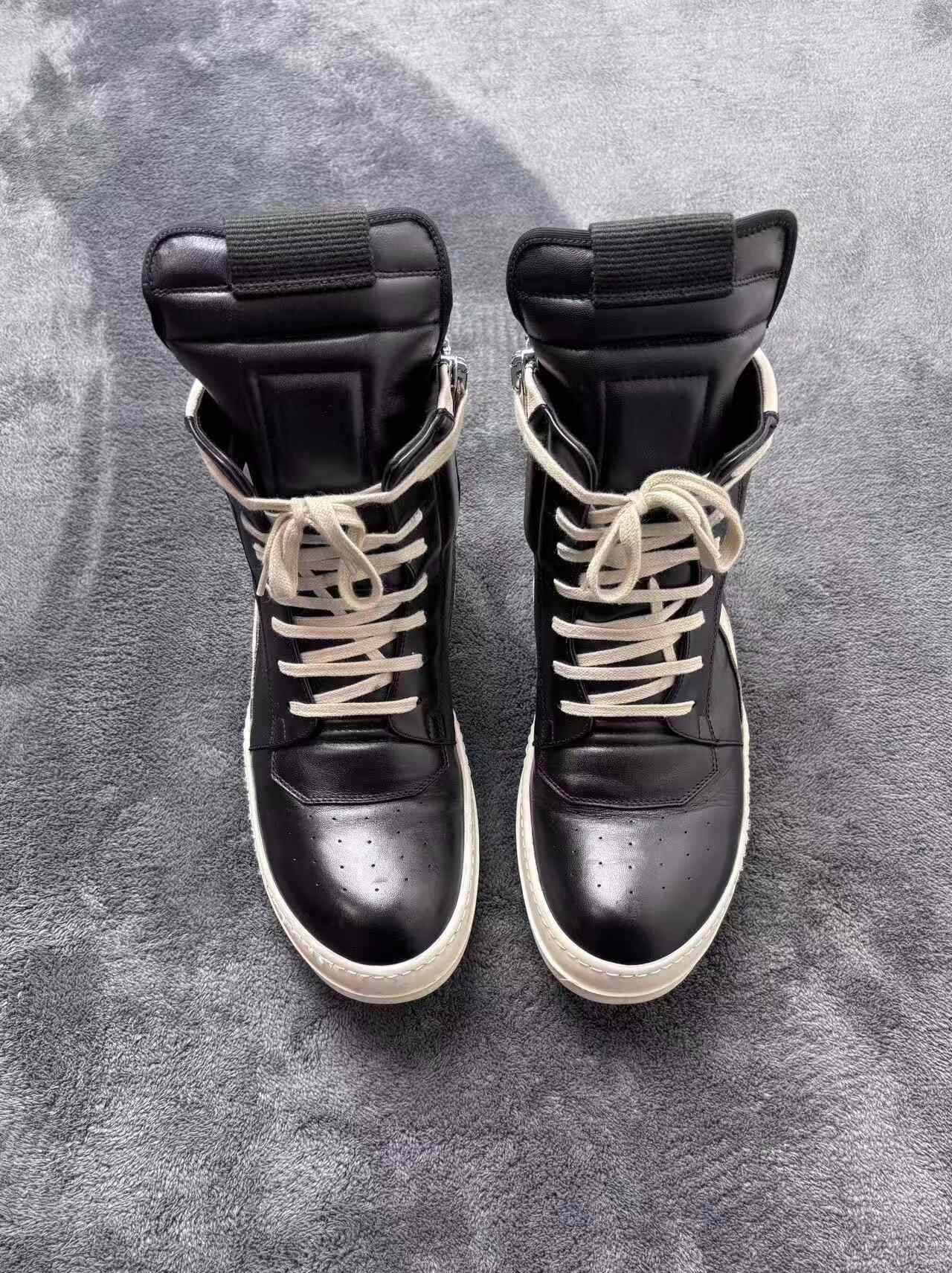Rick Owens Rick Owens Leather Black Hitop Sneakers 41 Men Size US 8.5 / EU 41-42 - 2 Thumbnail