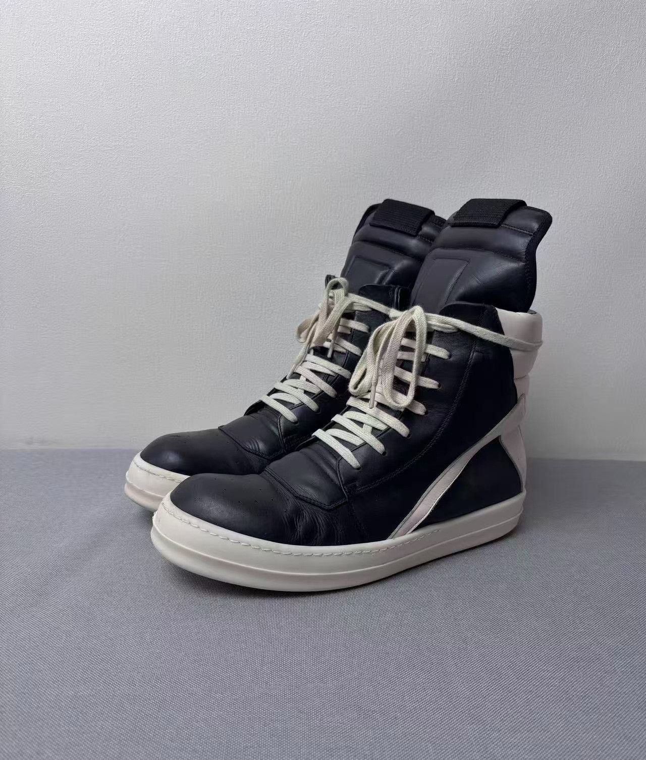 Rick Owens Rick Owens Leather Black Hitop Sneakers 41 Men Size US 8.5 / EU 41-42 - 2 Thumbnail