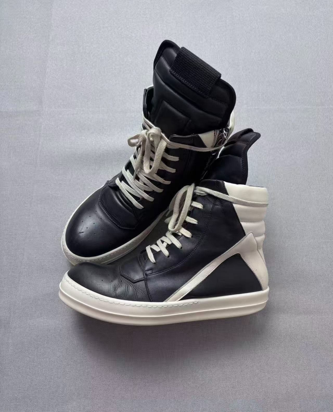 Rick Owens Rick Owens Leather Black Hitop Sneakers 41 Men Size US 8.5 / EU 41-42 - 5 Thumbnail