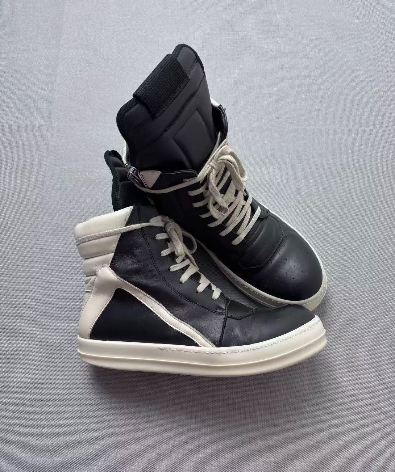 Rick Owens Rick Owens Leather Black Hitop Sneakers 41 Men Size US 8.5 / EU 41-42 - 6 Thumbnail