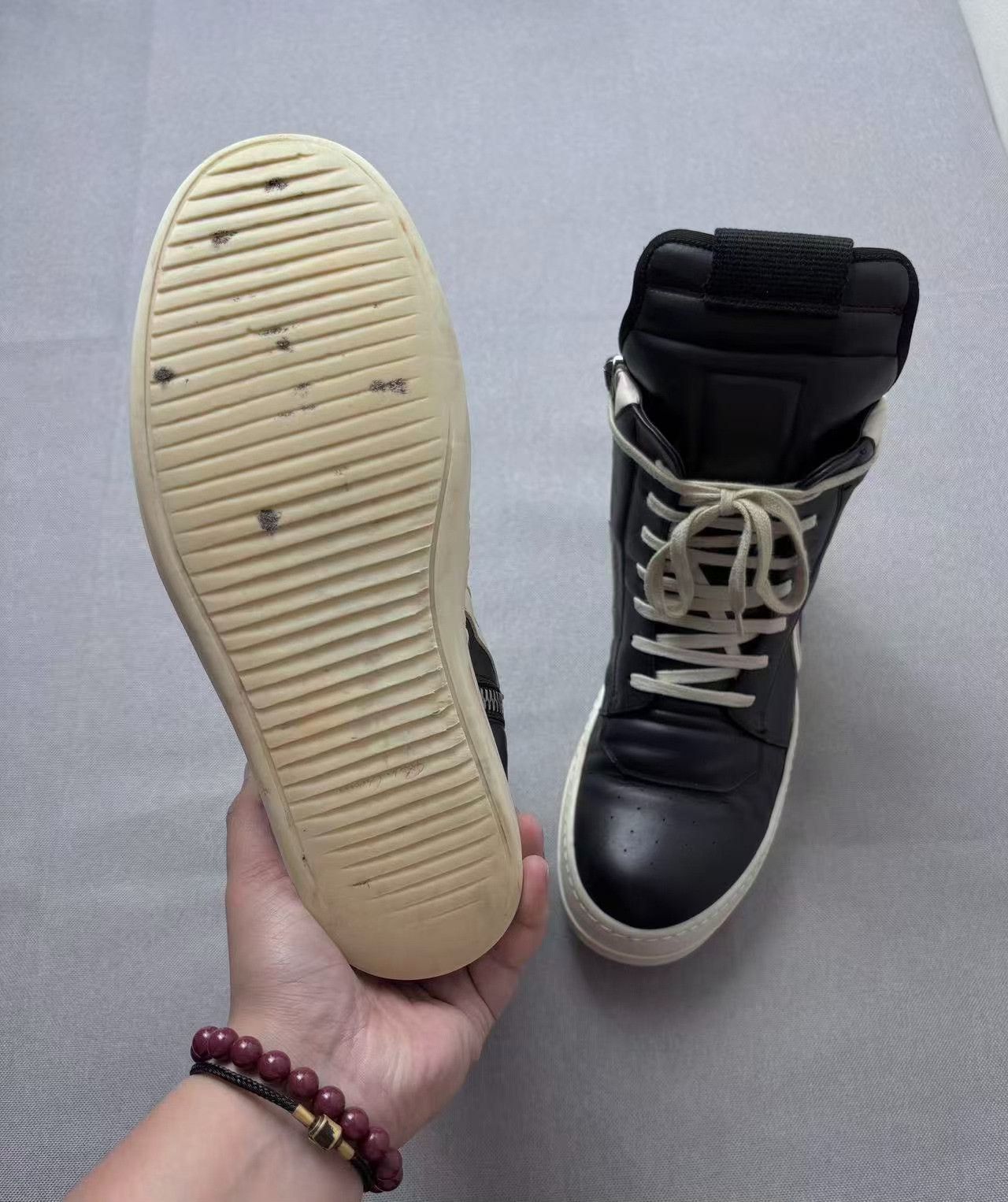 Rick Owens Rick Owens Leather Black Hitop Sneakers 41 Men Size US 8.5 / EU 41-42 - 8 Thumbnail
