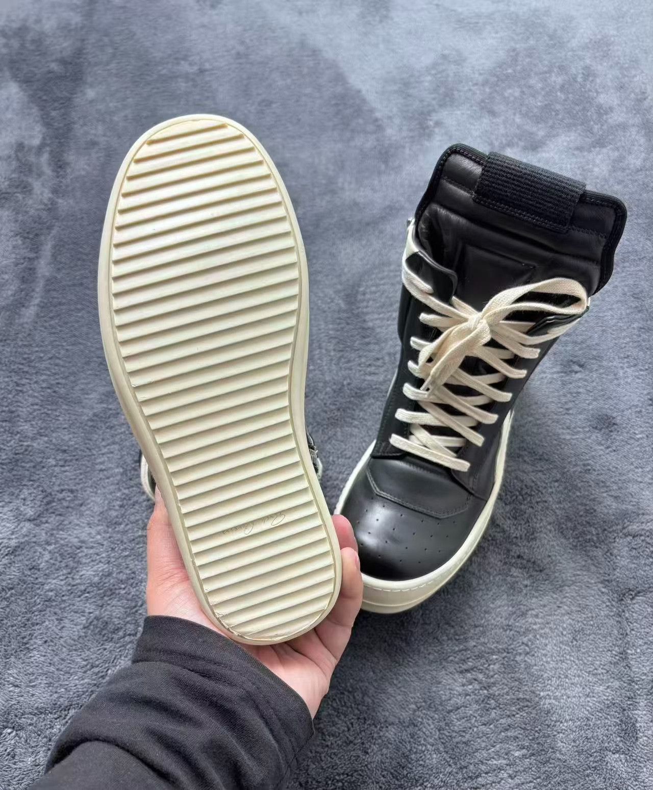 Rick Owens Rick Owens Leather Black Hitop Sneakers 36 Women Size US 6 / IT 36 - 8 Thumbnail