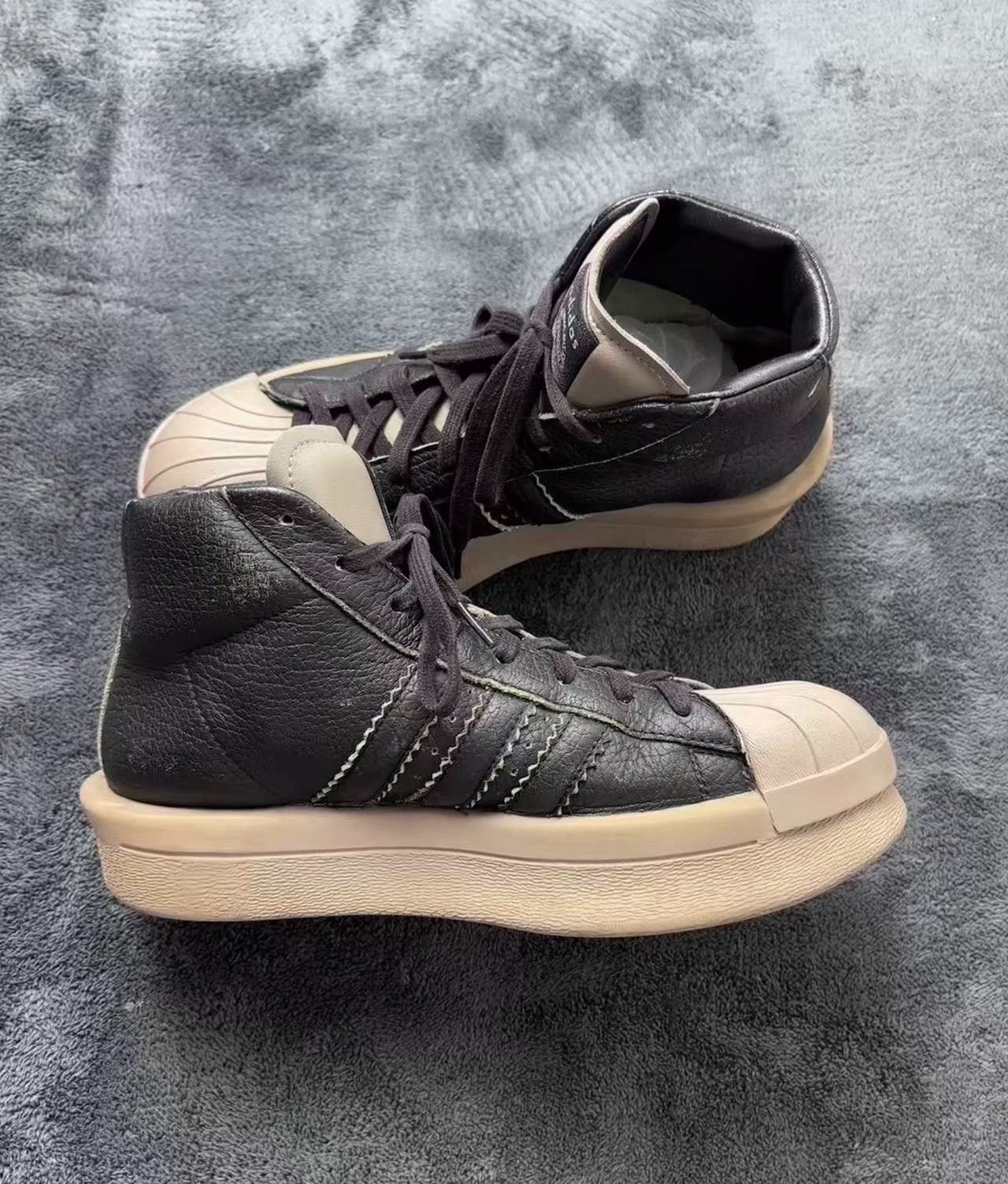 Adidas Adidas Leather Black Hitop Sneakers 42 Men Size US 9 / EU 42 - 5 Thumbnail