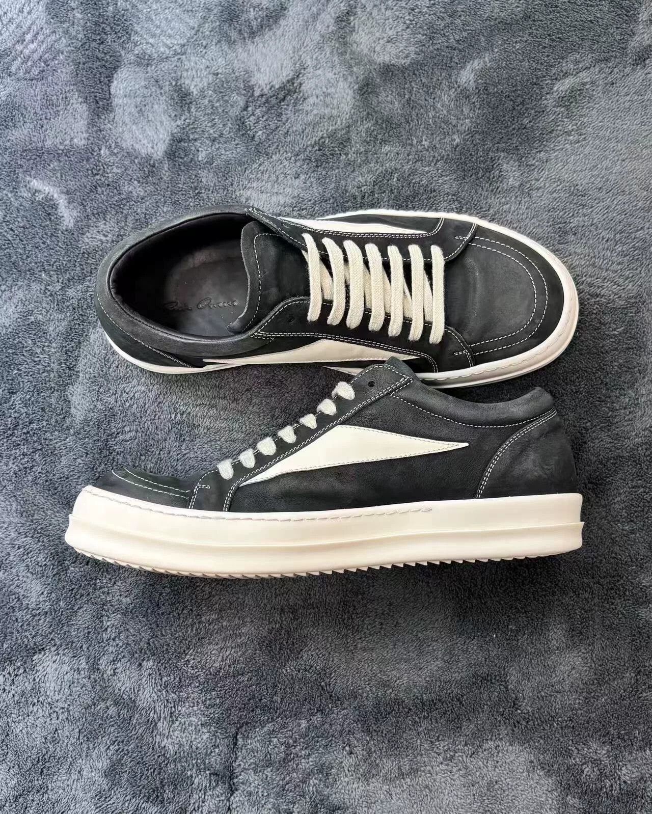 Rick Owens RICK OWENS Leather White Lowtop Sneakers 24 Men Size US 10 / EU 43 - 6 Thumbnail