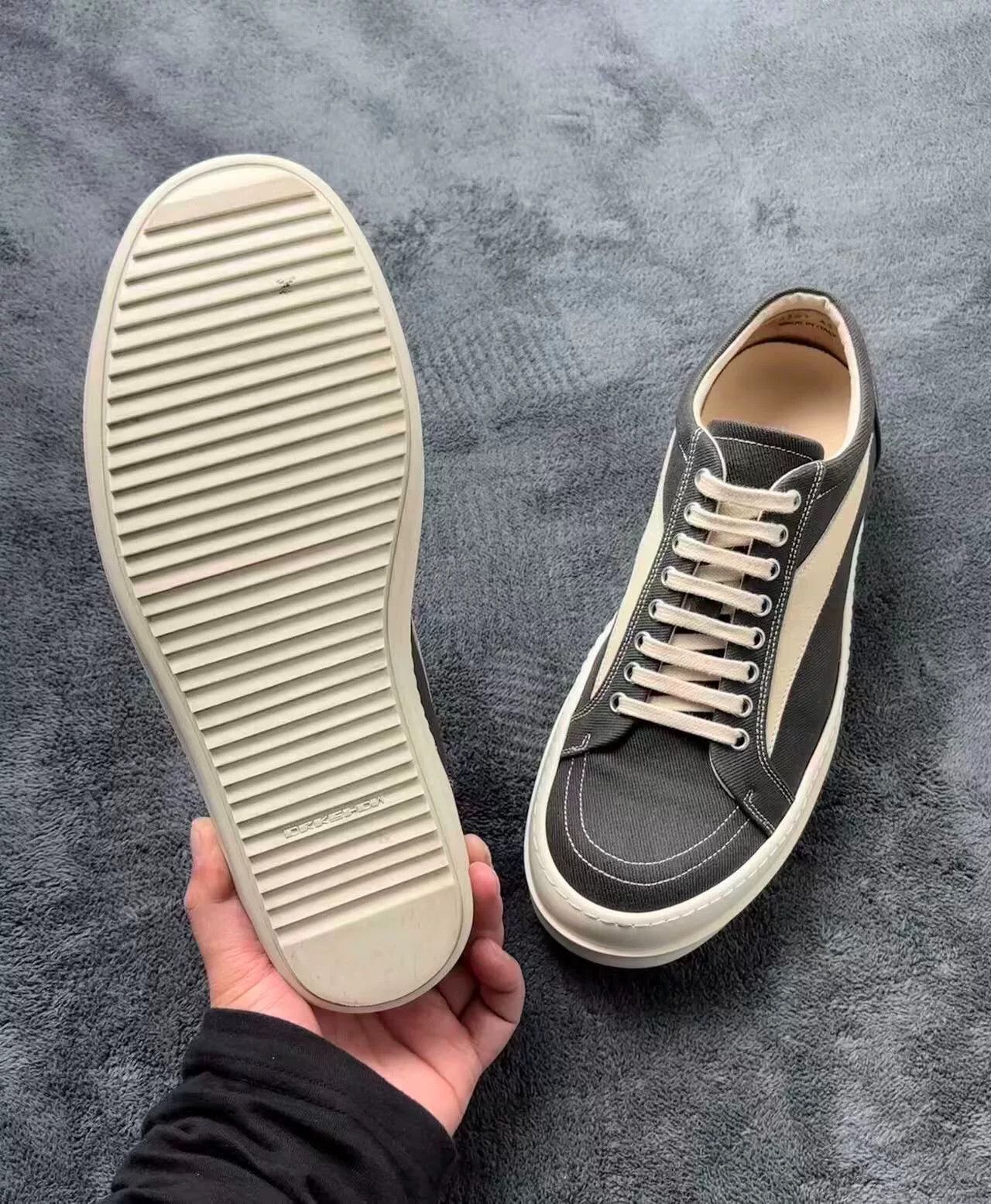 Rick Owens Rick Owens Canvas Black Lowtop Sneakers 43 Men Size US 10 / EU 43 - 7 Thumbnail