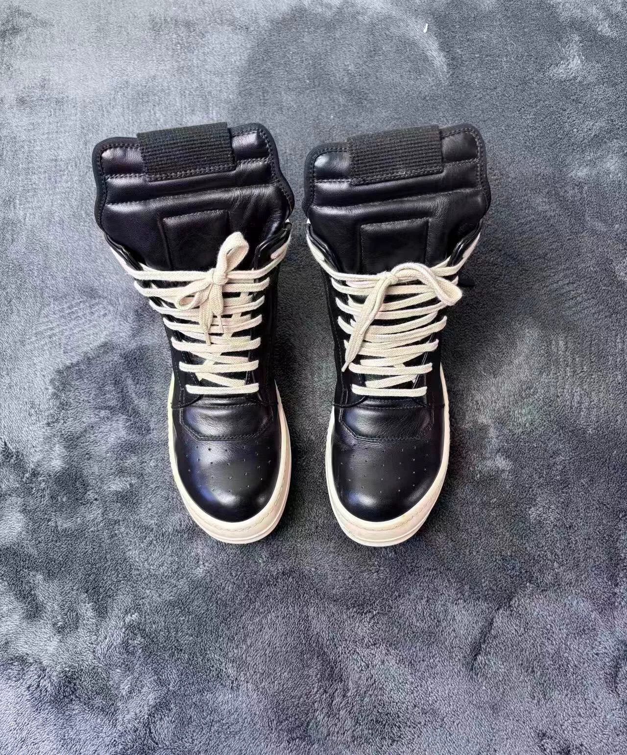 Rick Owens Rick Owens Leather Black Lowtop Sneakers 35 Men Size US 5 / IT 35 - 2 Thumbnail