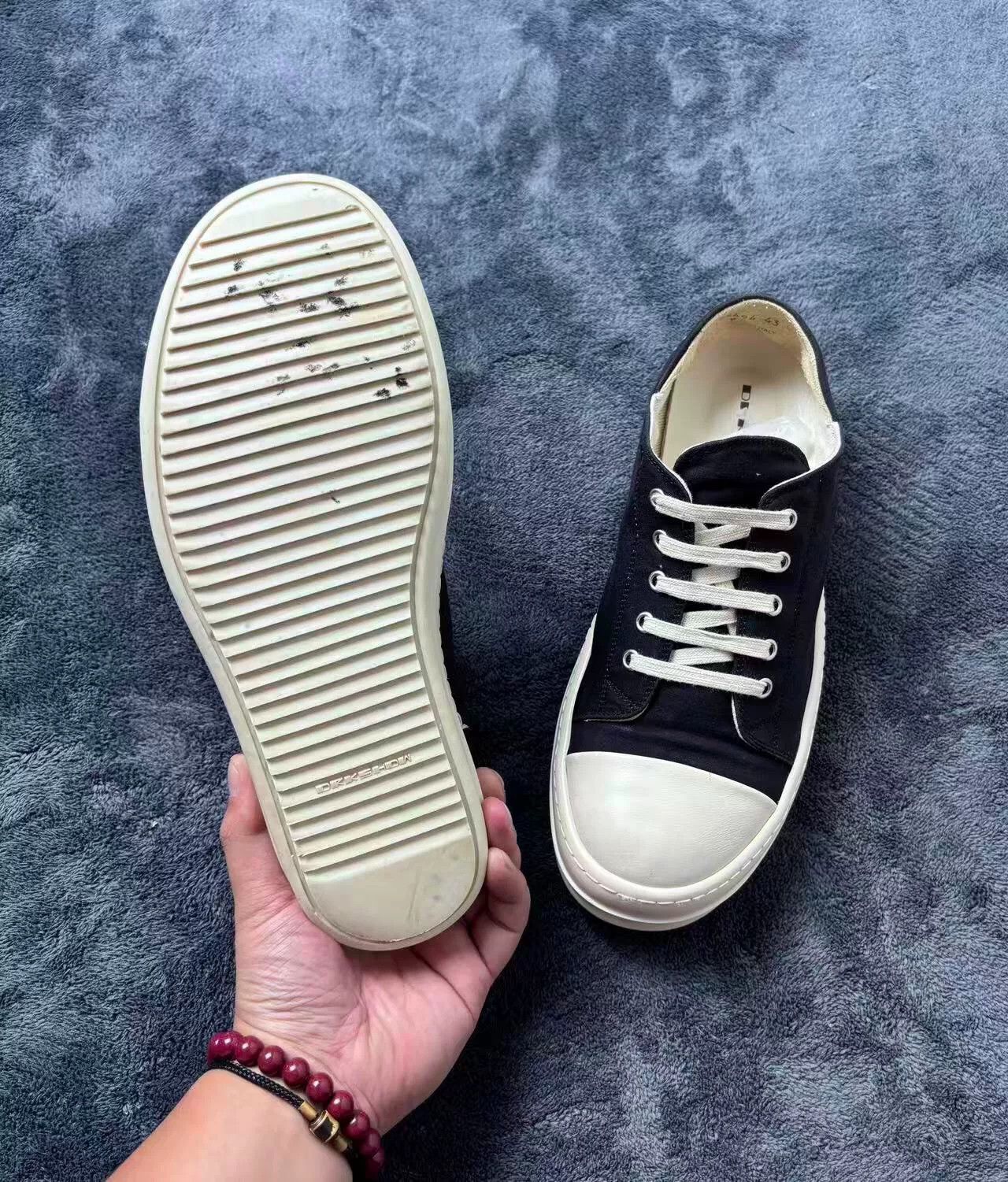 Rick Owens Rick Owens Canvas White Lowtop Sneakers 43 Men Size US 10 / EU 43 - 8 Thumbnail