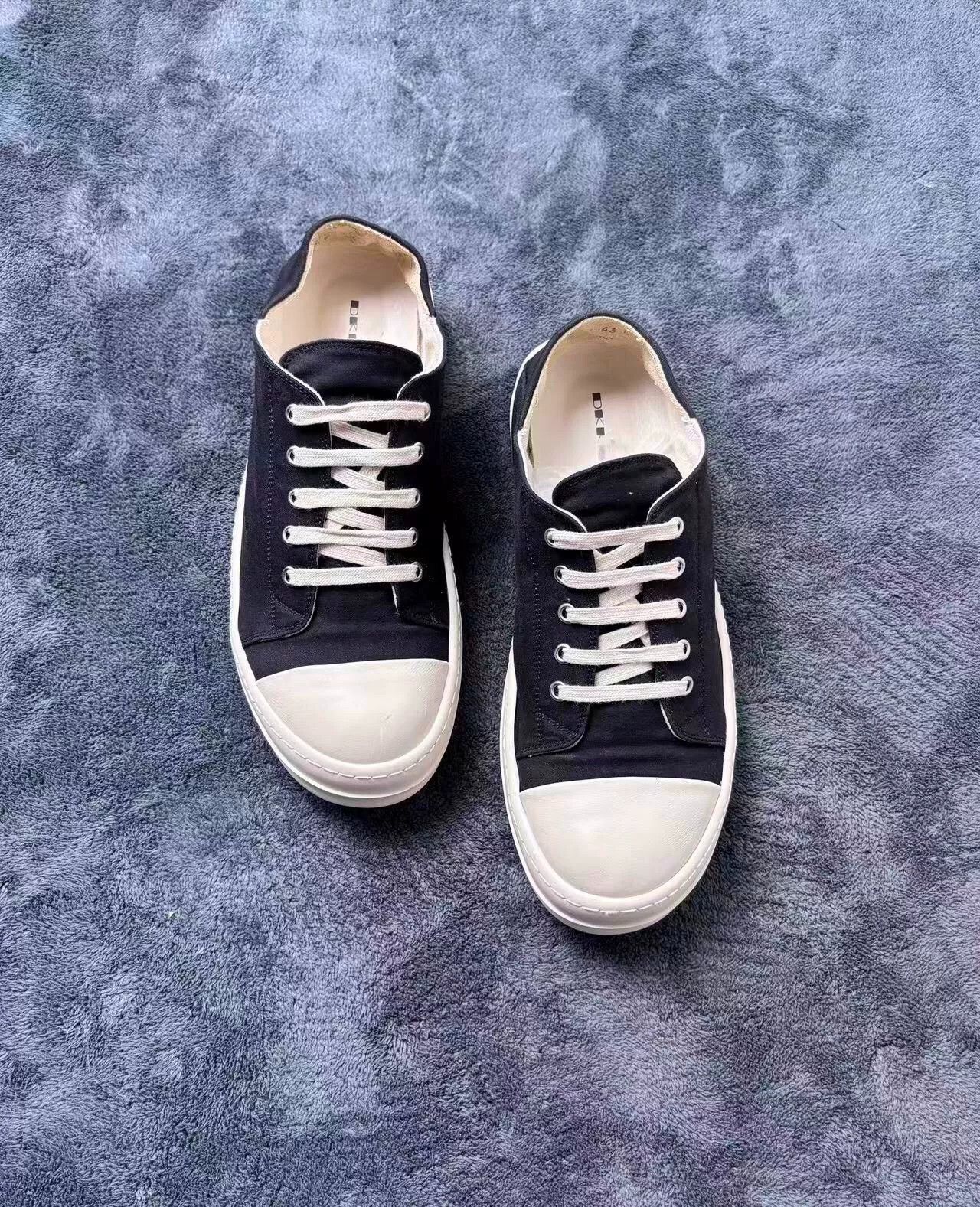 Rick Owens Rick Owens Canvas White Lowtop Sneakers 43 Men Size US 10 / EU 43 - 2 Thumbnail