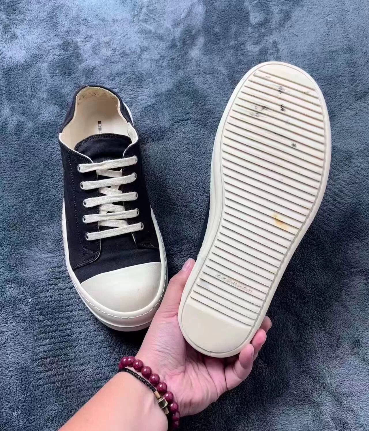 Rick Owens Rick Owens Canvas White Lowtop Sneakers 43 Men Size US 10 / EU 43 - 9 Thumbnail