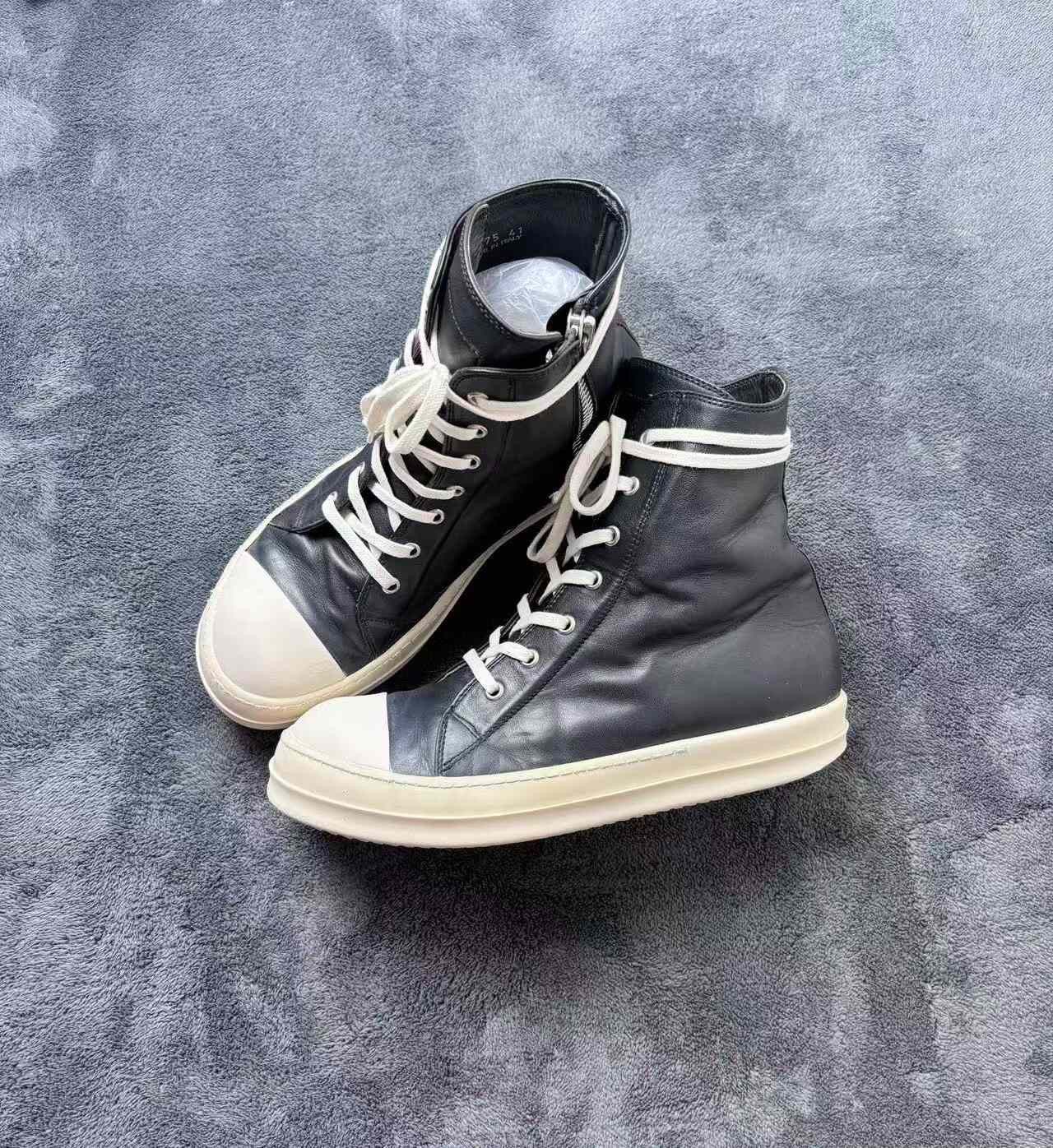 Rick Owens Rick Owens Leather Black Lowtop Sneakers 42 Men Size US 9 / EU 42 - 4 Thumbnail