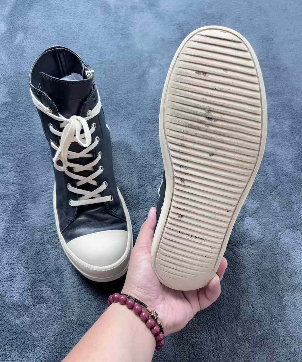 Rick Owens Rick Owens Leather Black Lowtop Sneakers 42 Men Size US 9 / EU 42 - 7 Thumbnail