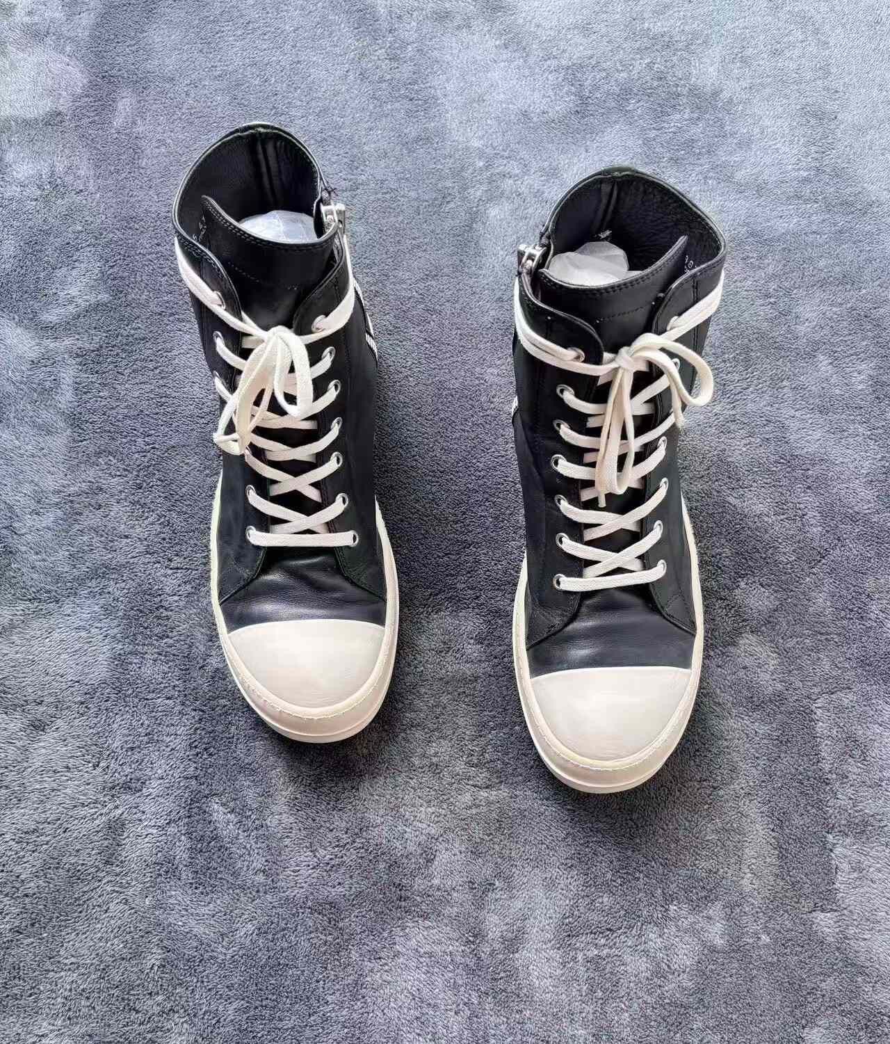 Rick Owens Rick Owens Leather Black Lowtop Sneakers 42 Men Size US 9 / EU 42 - 2 Thumbnail