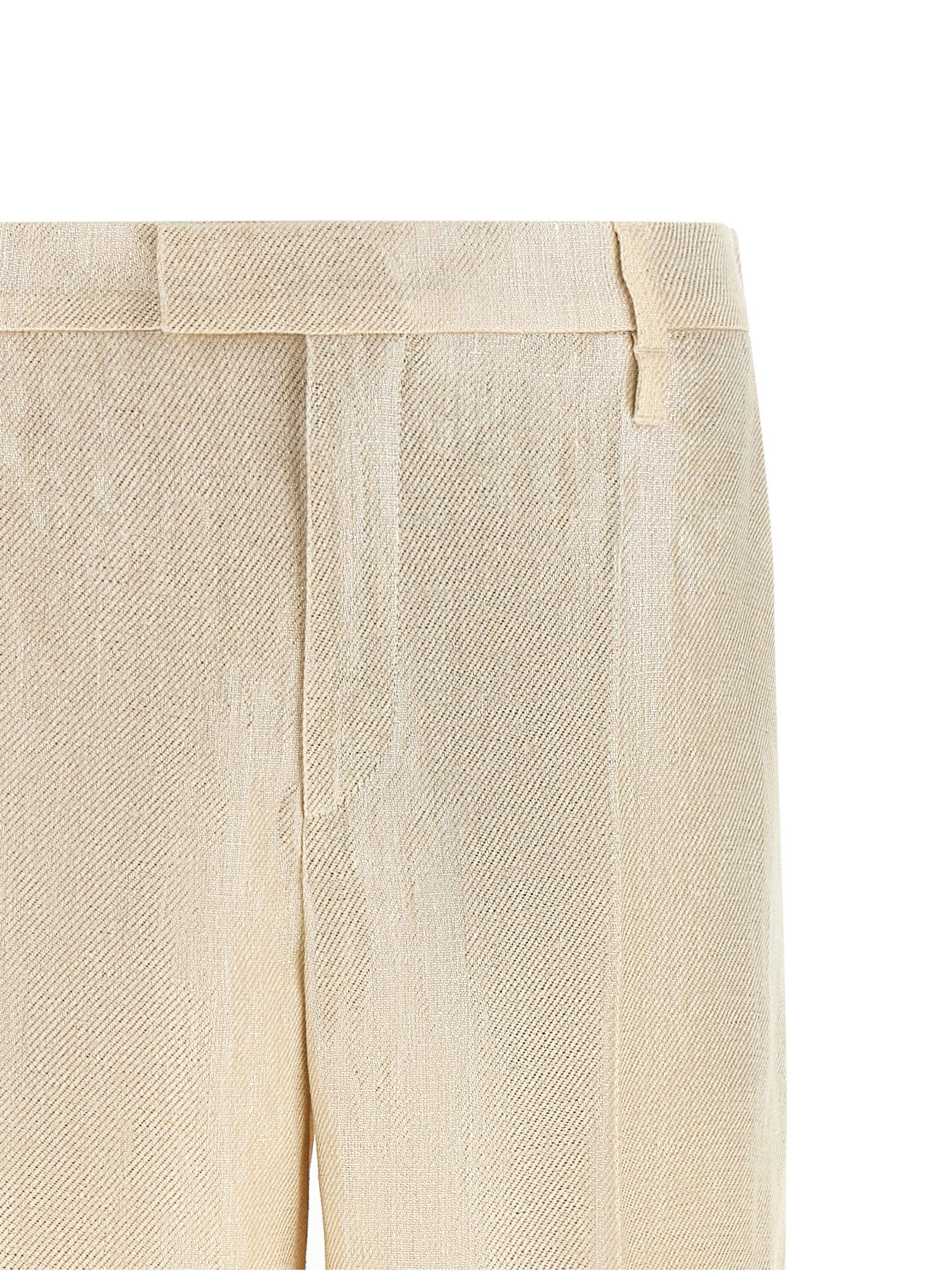 Brunello Cucinelli Lamé Linen Pants Size 28" / US 6 / IT 42 - 3 Thumbnail