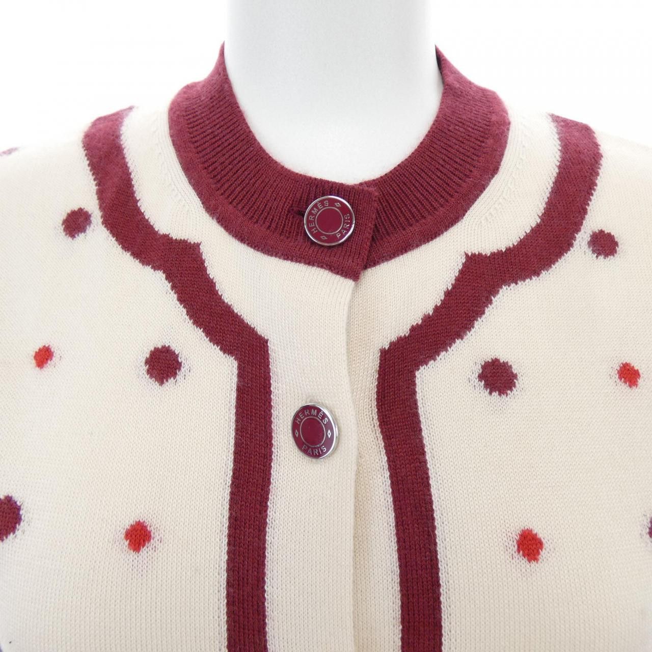 Hermes Hermes Hermes HARNAIS DE COUR Silk Cashmere Cardigan Textile Tops DUTY FREE for USA Size ONE SIZE - 5 Thumbnail