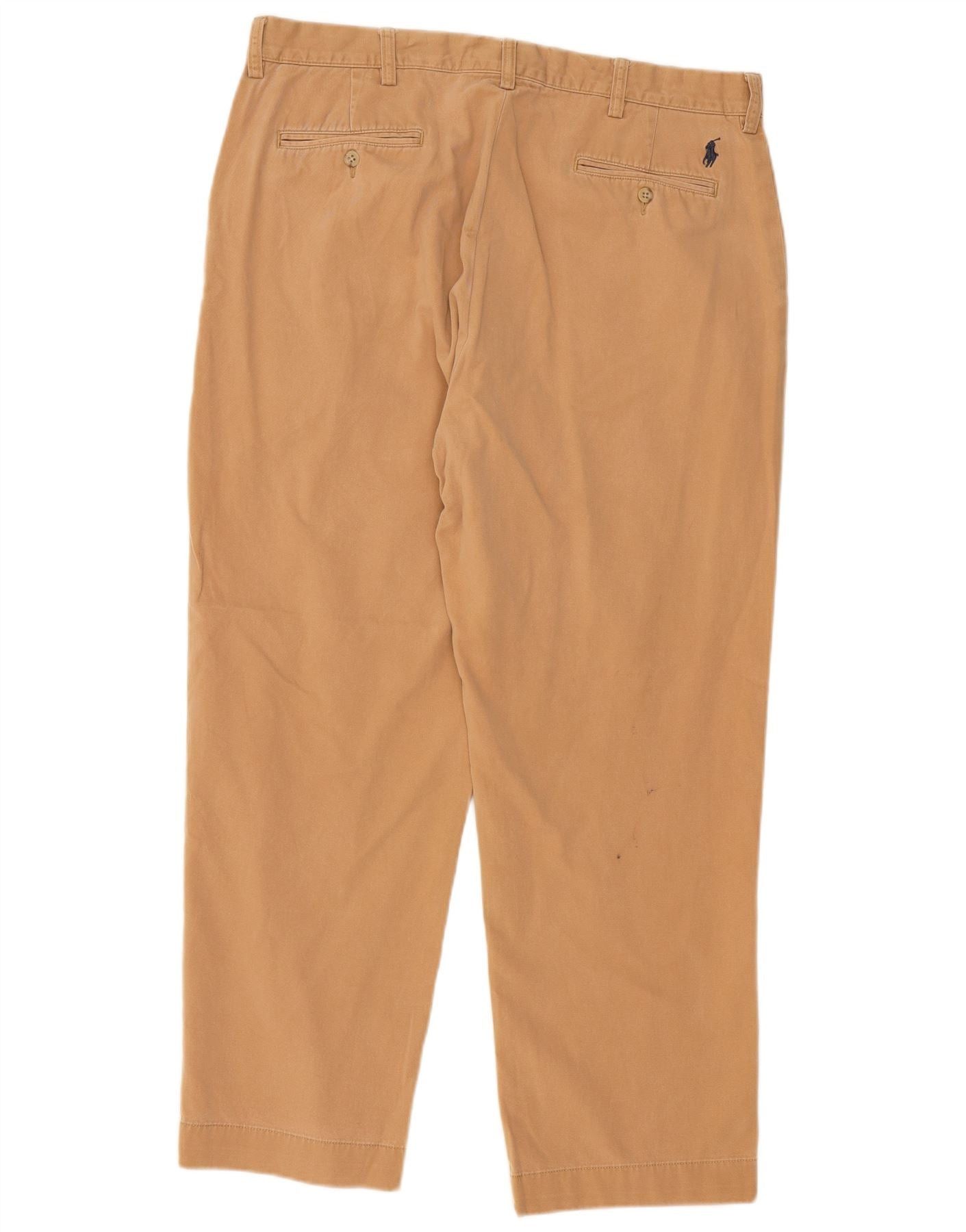 Polo Ralph Lauren Mens Straight Chino Trousers W38 L30 Beige Cotton Classic Size US 38 / EU 54 - 2 Thumbnail