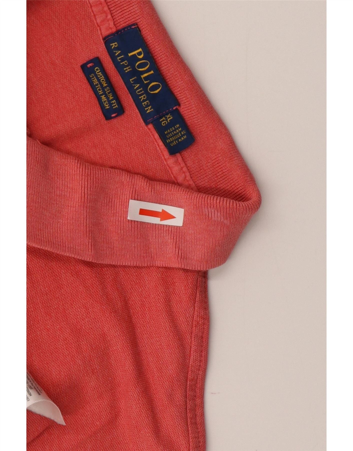 Polo Ralph Lauren Mens Custom Slim Fit Polo Shirt XL Red Cotton Size US XXL / EU 58 / 5 - 4 Thumbnail