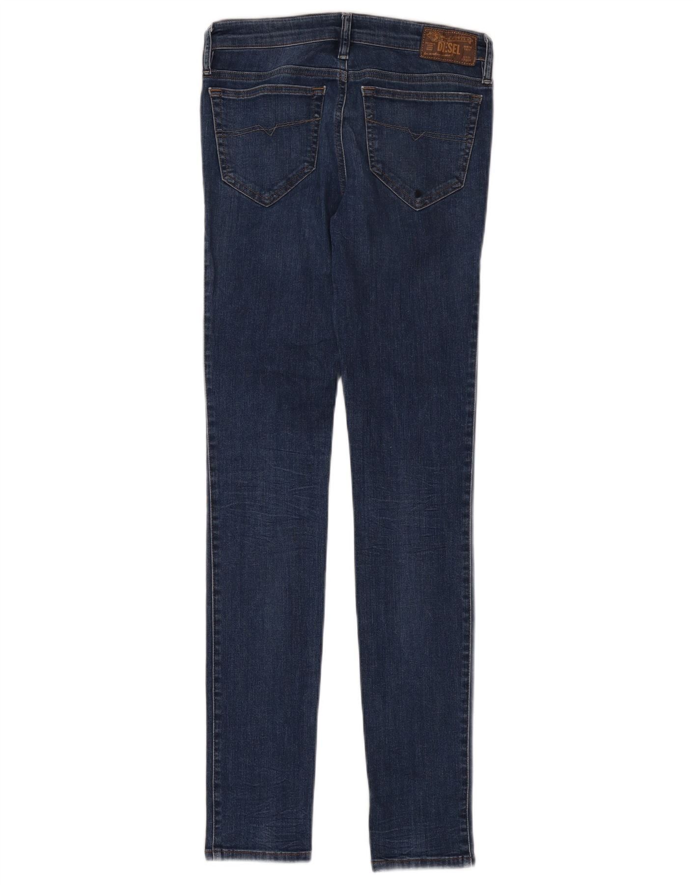 Diesel Womens Skinzee-xp Regular Waist Skinny Jeans W28 L32 Blue Co Size 24" / US 00 / IT 34 - 2 Thumbnail