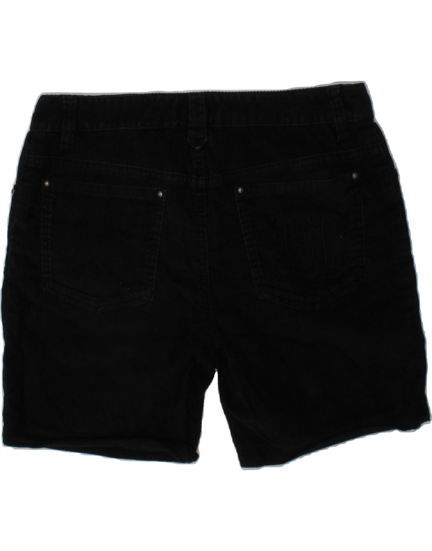 Ralph Lauren Girls Corduroy Shorts 13-14 Years W28 Black Cotton Size 32" / US 10 / IT 46 - 2 Thumbnail