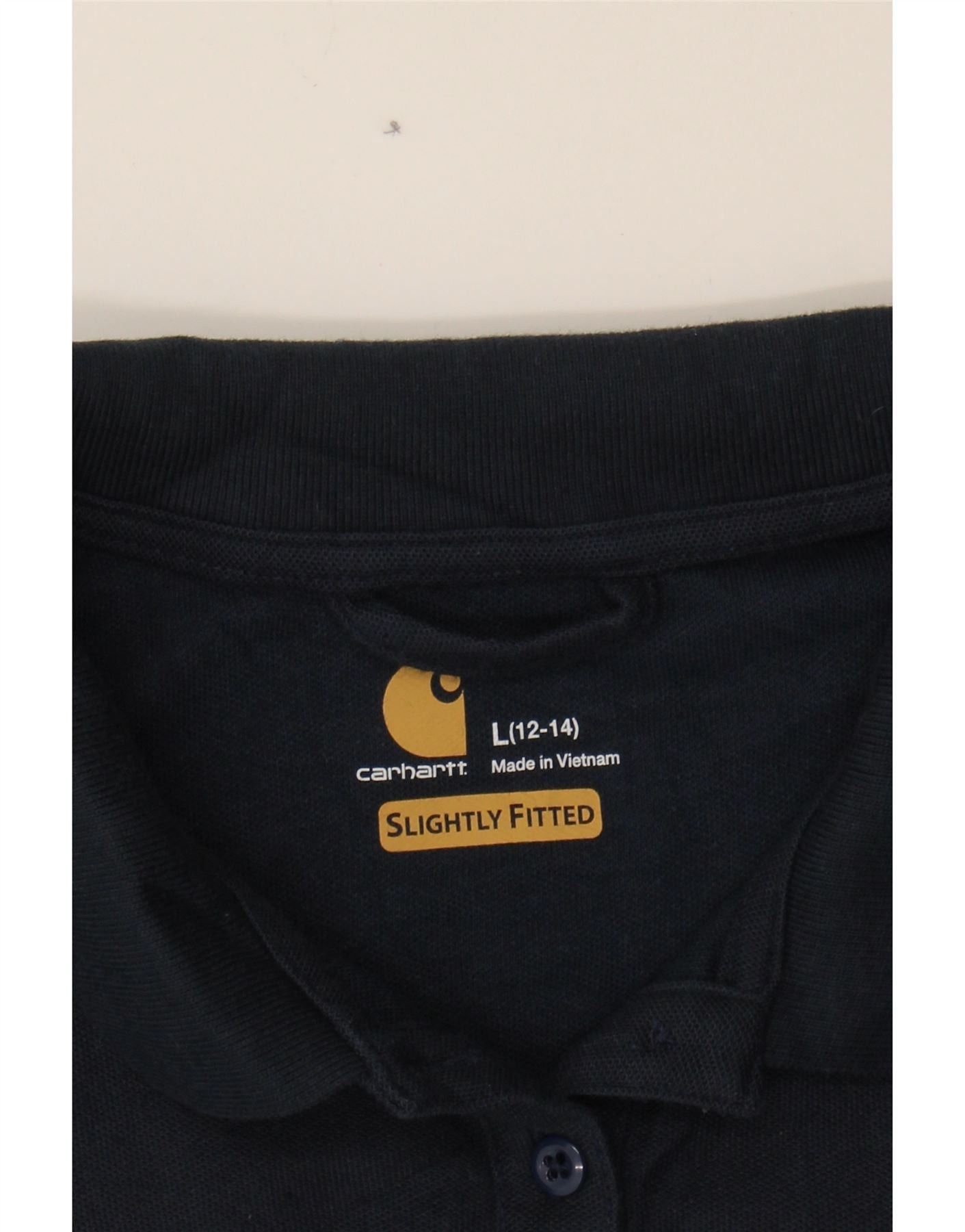 Carhartt Girls Polo Shirt 12-13 Years Large Navy Blue Cotton Size M / US 6-8 / IT 42-44 - 3 Thumbnail