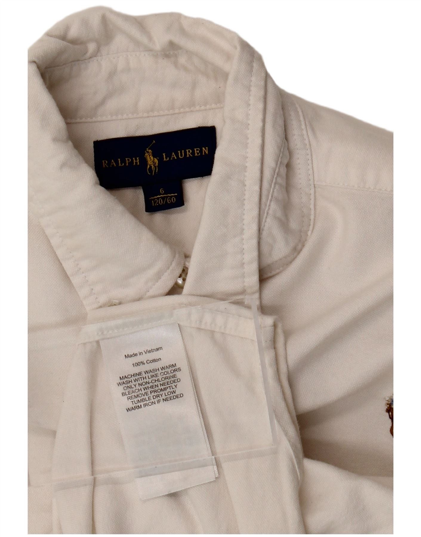 Ralph Lauren Boys Shirt 5-6 Years White Cotton Size XS / US 0-2 / IT 36-38 - 5 Thumbnail