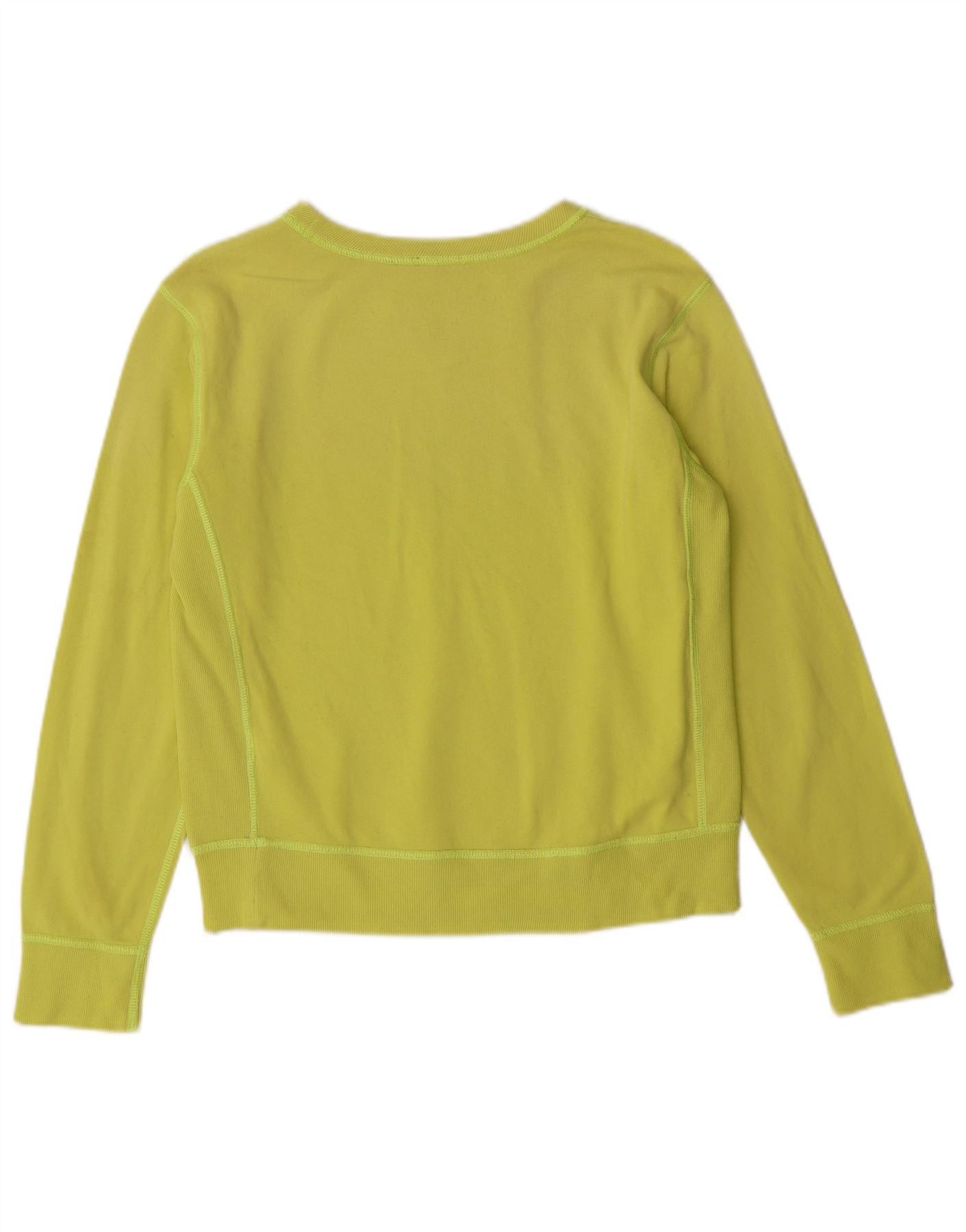 Polo Ralph Lauren Womens Crop Sweatshirt Jumper UK 10 Small Green Cotton Size S / US 4 / IT 40 - 2 Thumbnail
