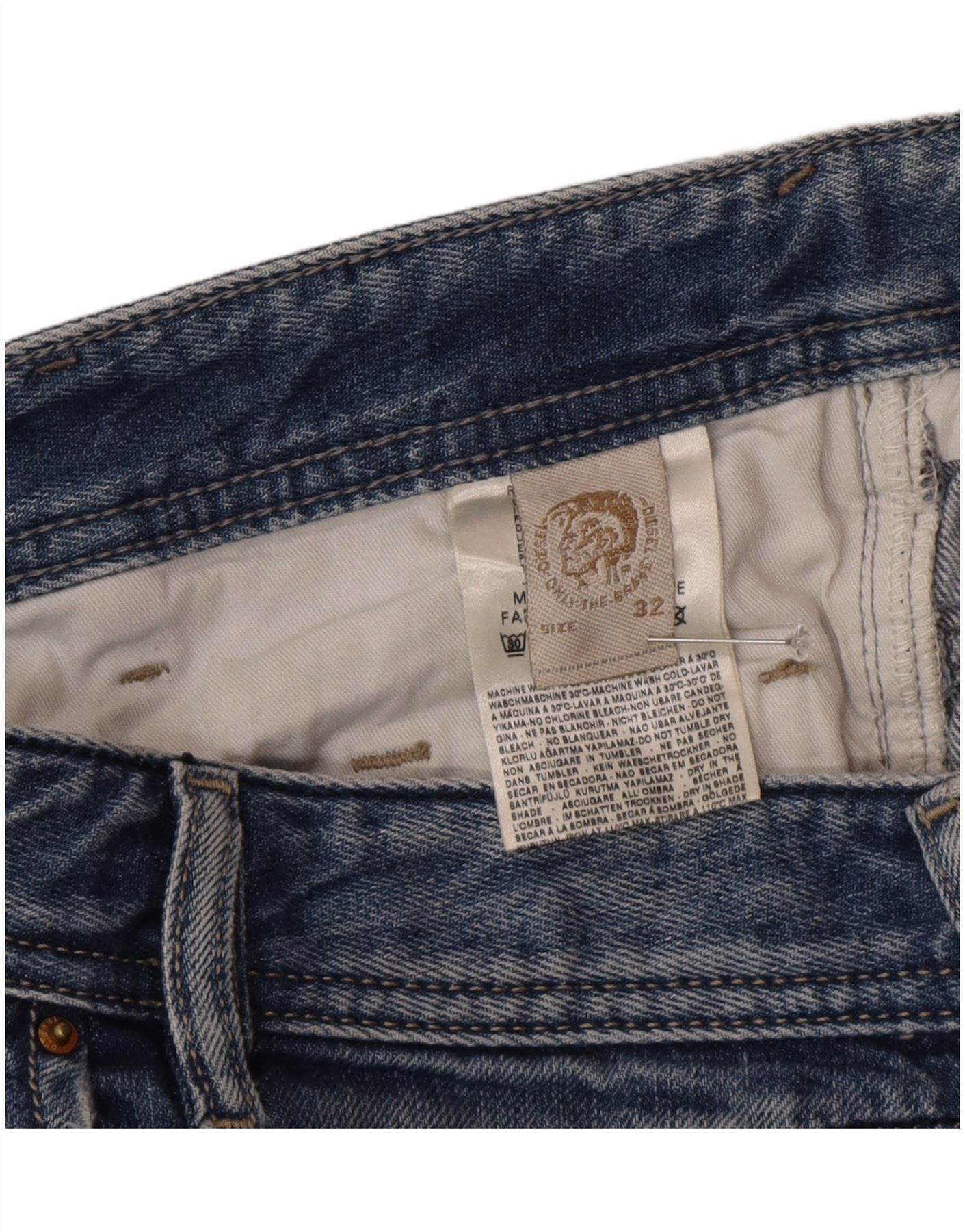Diesel Mens Slim Jeans W32 L32 Blue Cotton Size US 32 / EU 48 - 6 Thumbnail
