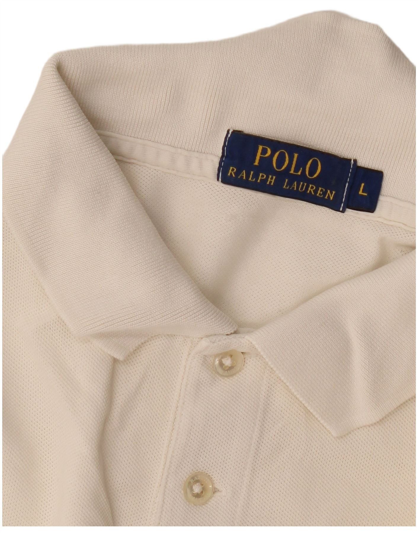 Polo Ralph Lauren Mens Polo Shirt Large White Classic Size US L / EU 52-54 / 3 - 4 Thumbnail
