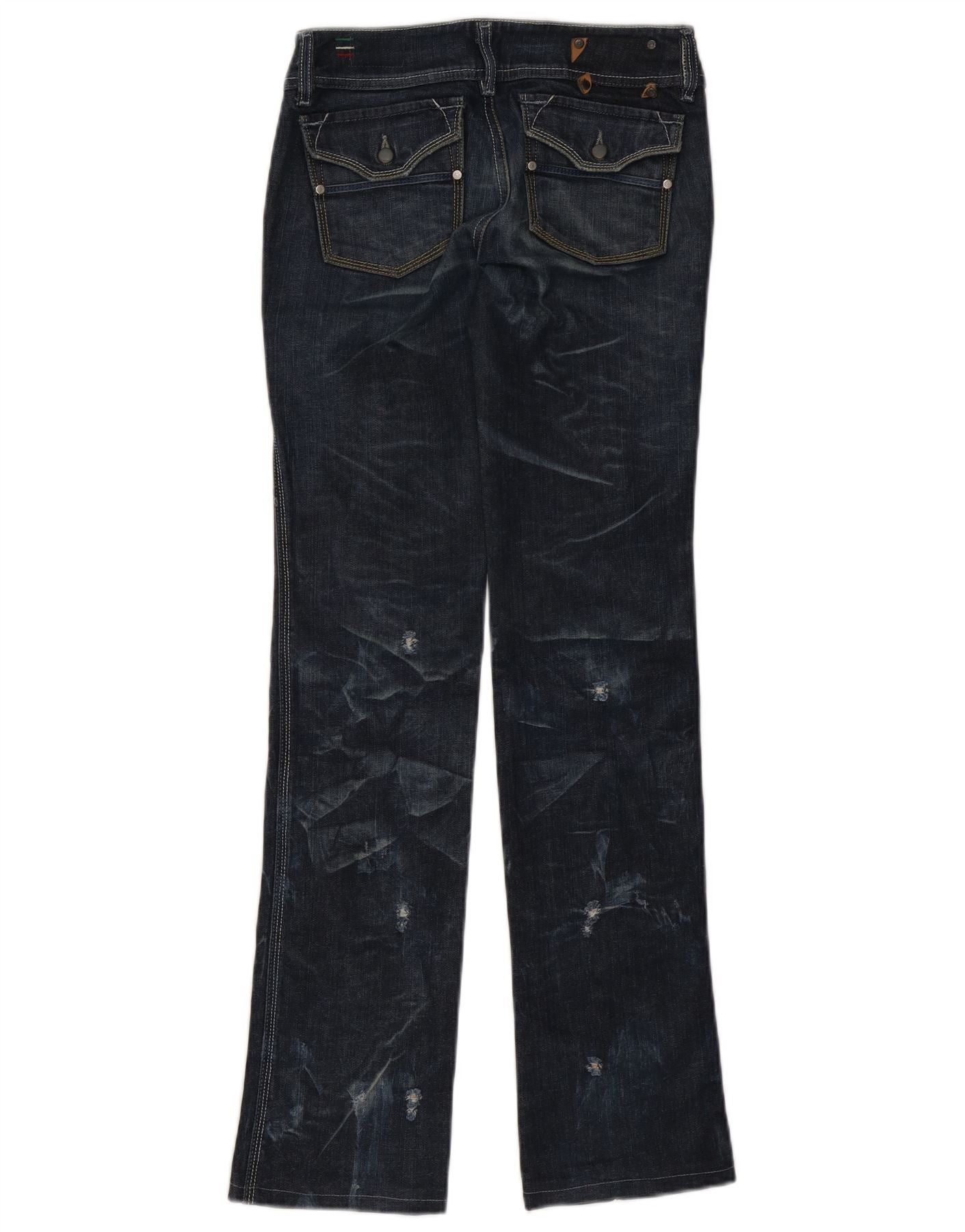 Diesel Womens Reckfly Bootcut Jeans W26 L32 Navy Blue Cotton Size 42" / US 20 - 2 Thumbnail