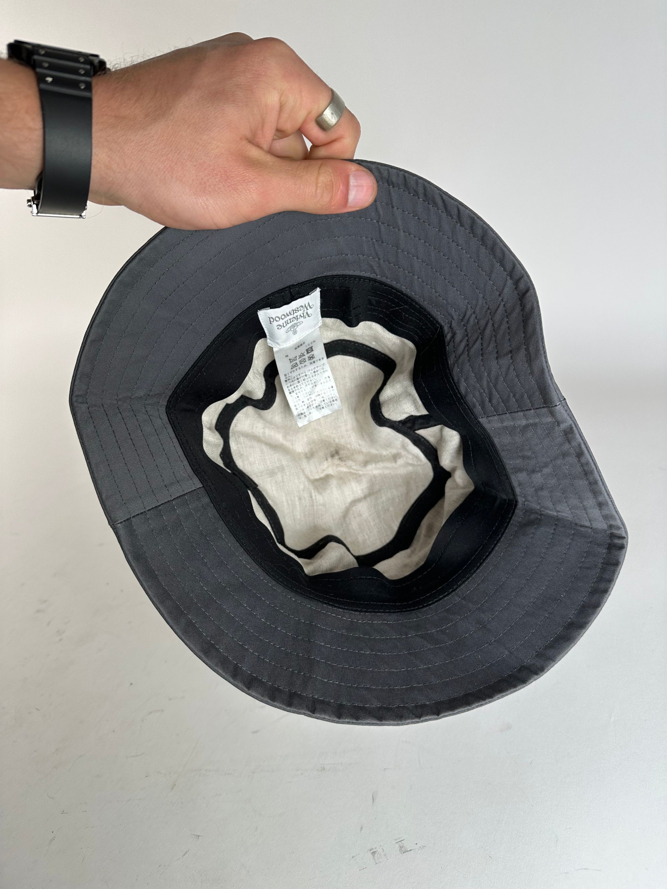 Vivienne Westwood Vintage Bucket Hat Anthracite Size ONE SIZE - 5 Thumbnail
