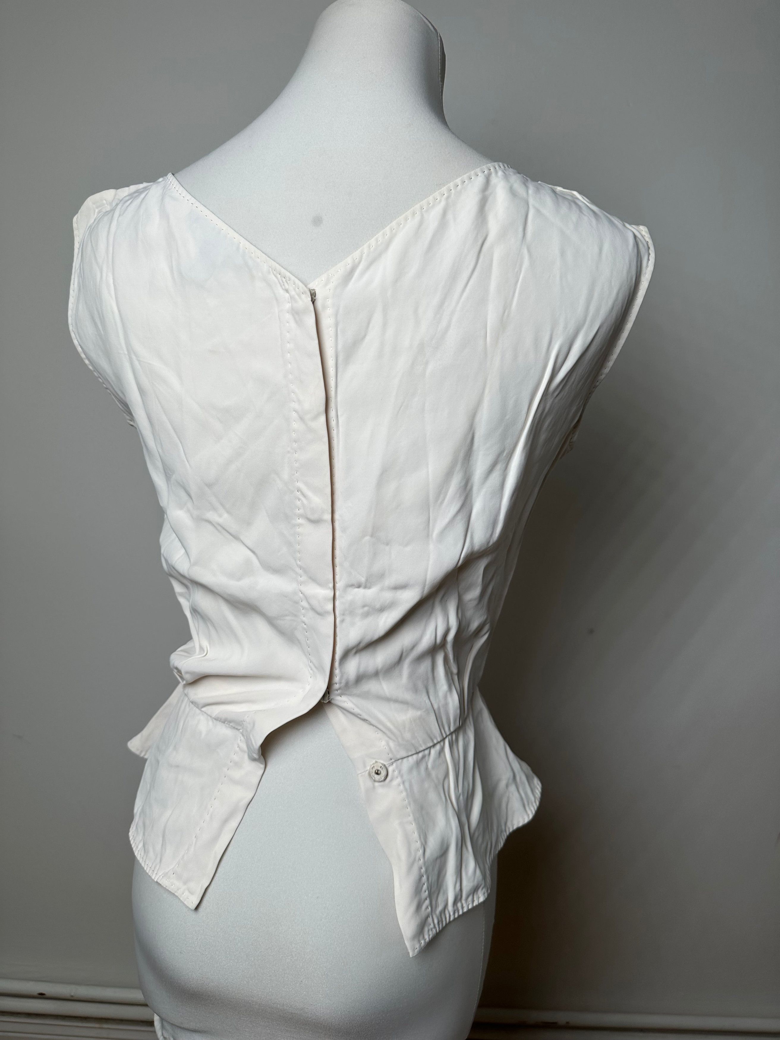 Louis Vuitton Vintage Silk Top White 34/XS Size XS / US 0-2 / IT 36-38 - 15 Thumbnail