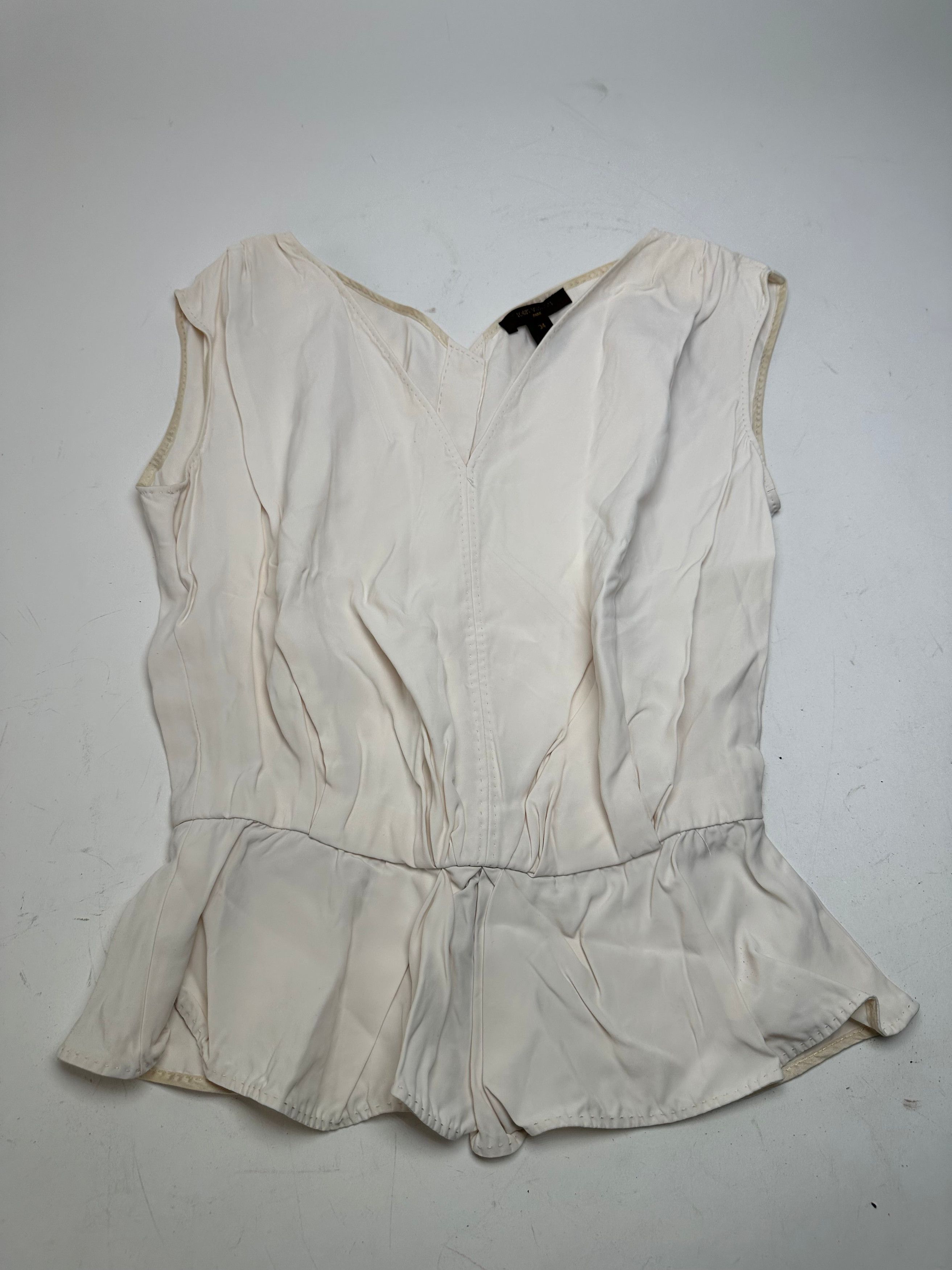 Louis Vuitton Vintage Silk Top White 34/XS Size XS / US 0-2 / IT 36-38 - 4 Thumbnail