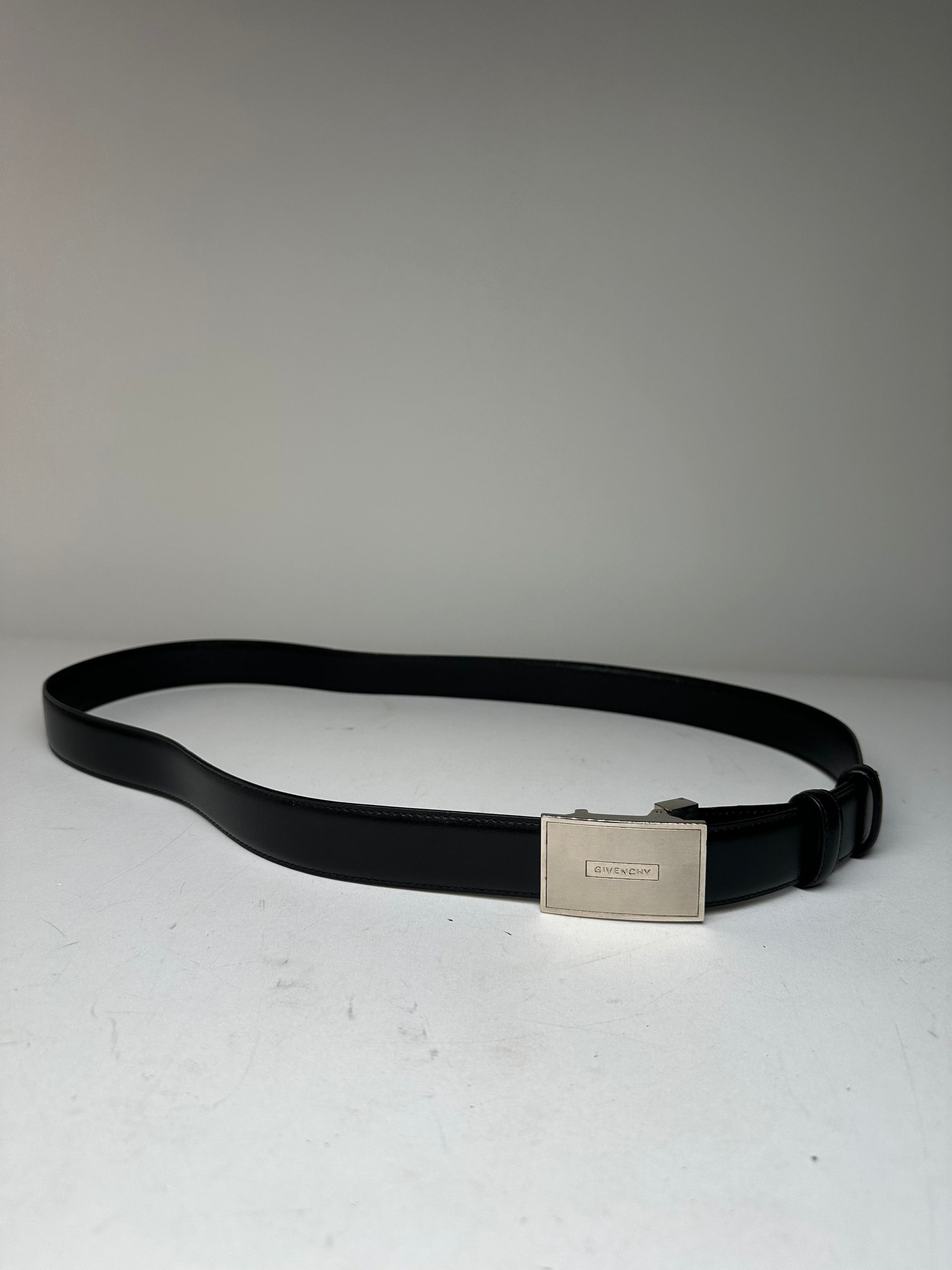 Givenchy Vintage Leather Belt Black Size ONE SIZE - 8 Thumbnail