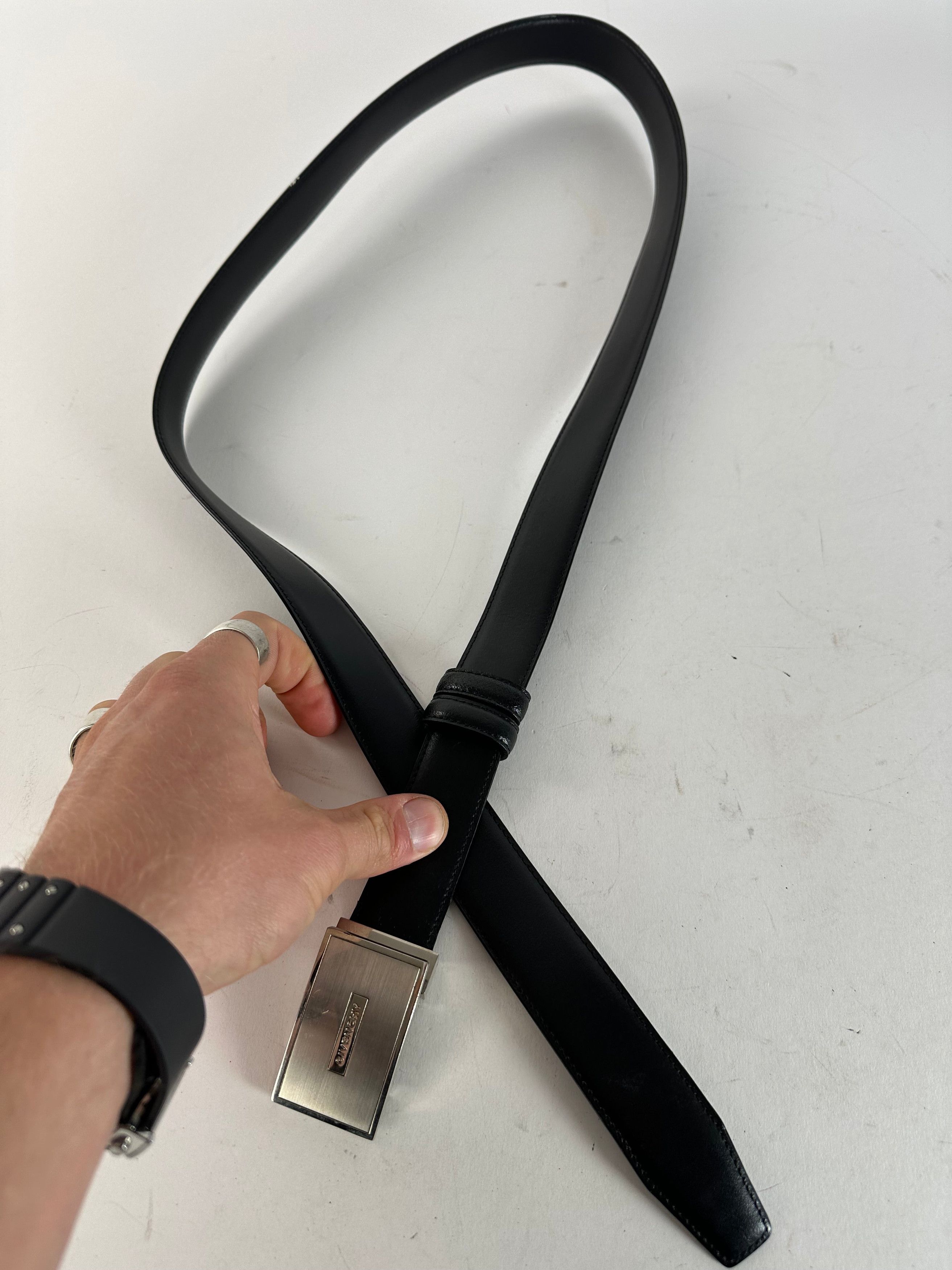 Givenchy Vintage Leather Belt Black Size ONE SIZE - 4 Thumbnail