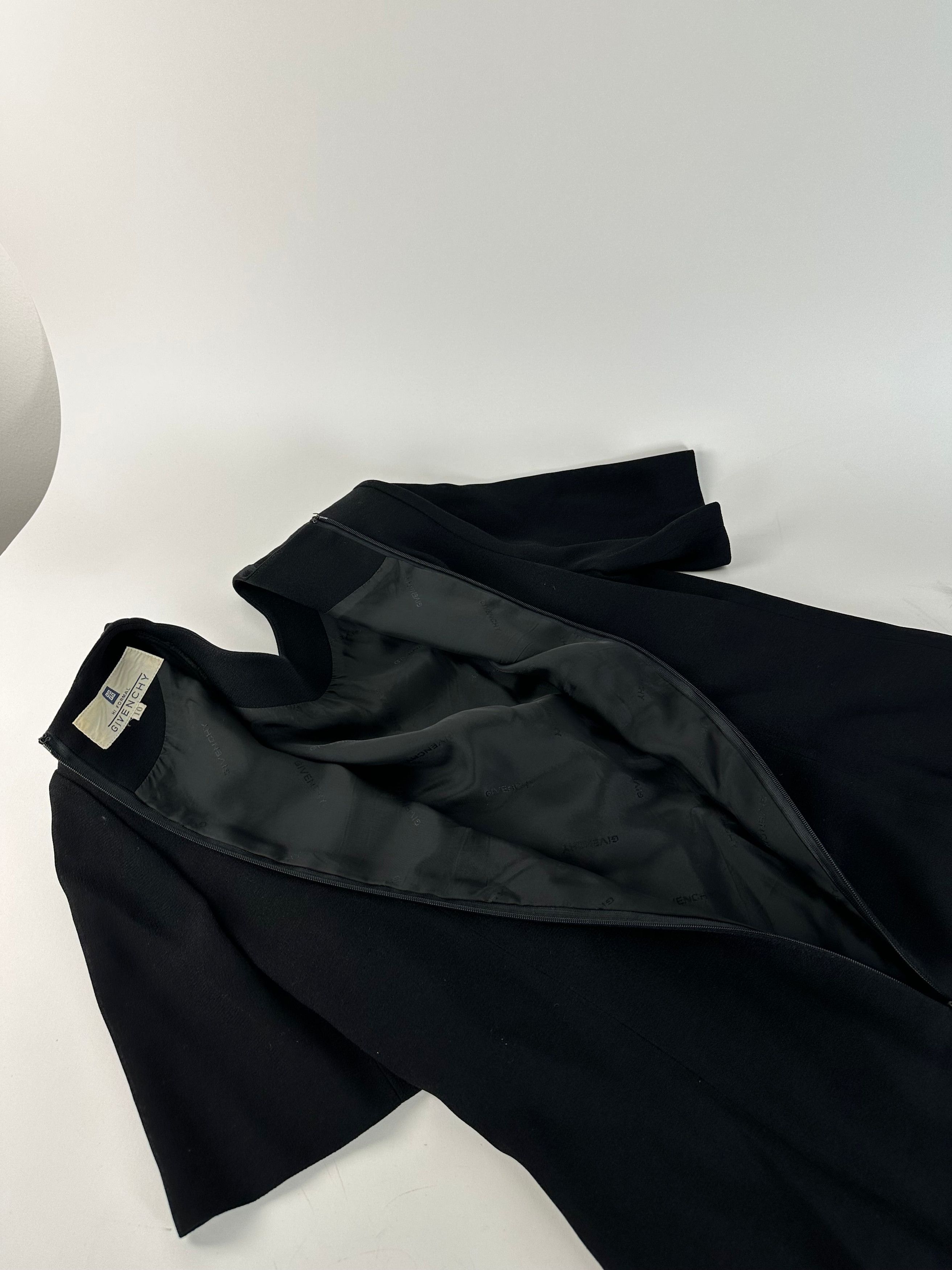 Givenchy Vintage Wool Dress Black Size M / US 6-8 / IT 42-44 - 9 Thumbnail