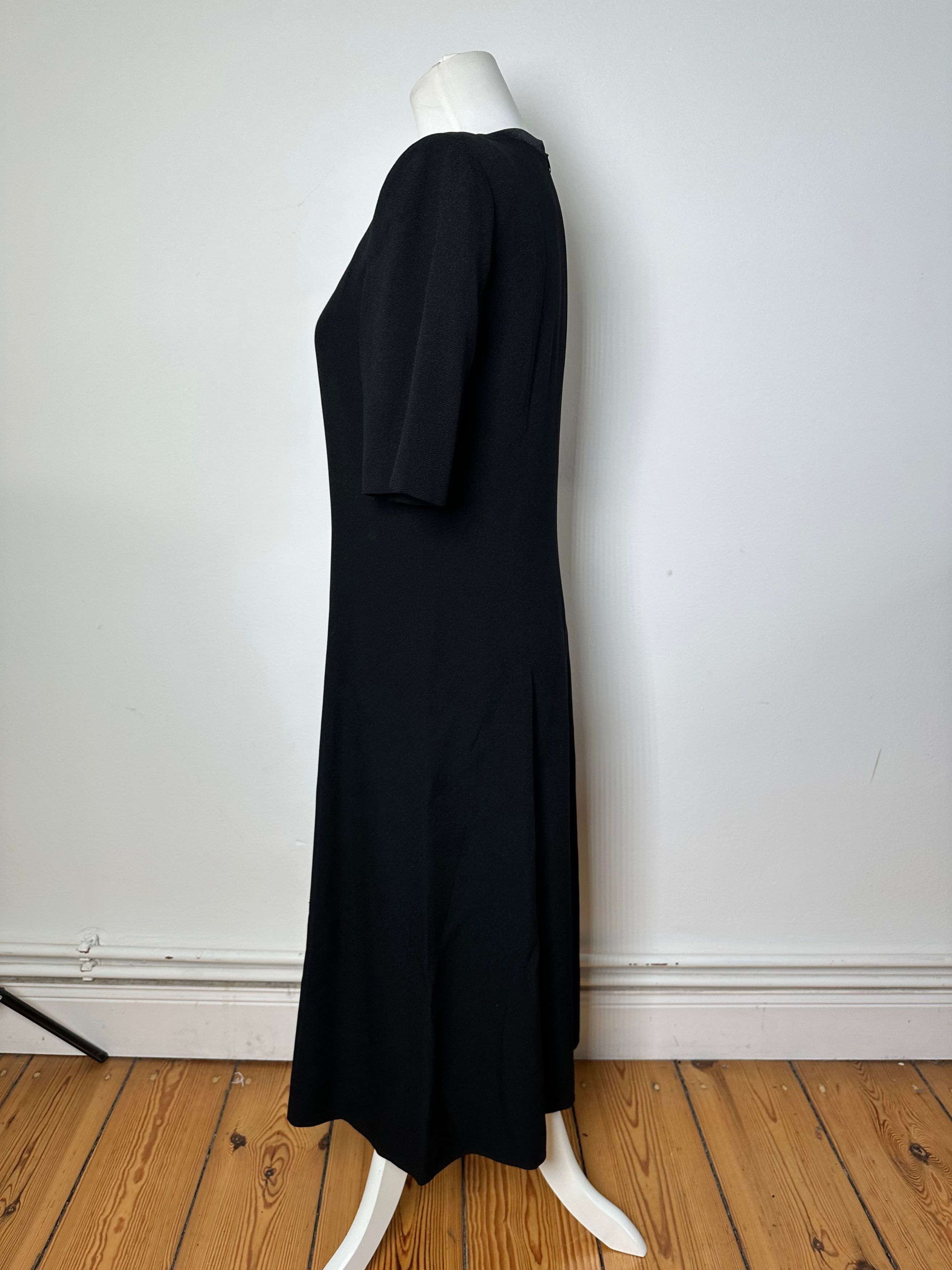 Givenchy Vintage Wool Dress Black Size M / US 6-8 / IT 42-44 - 2 Thumbnail