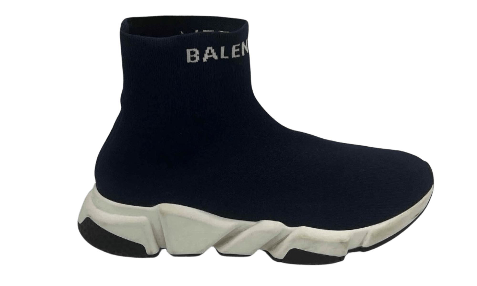 Balenciaga Speed Trainer Navy Blue (PreOwned)(Damaged Box) Size US 10 / EU 43 - 2 Thumbnail
