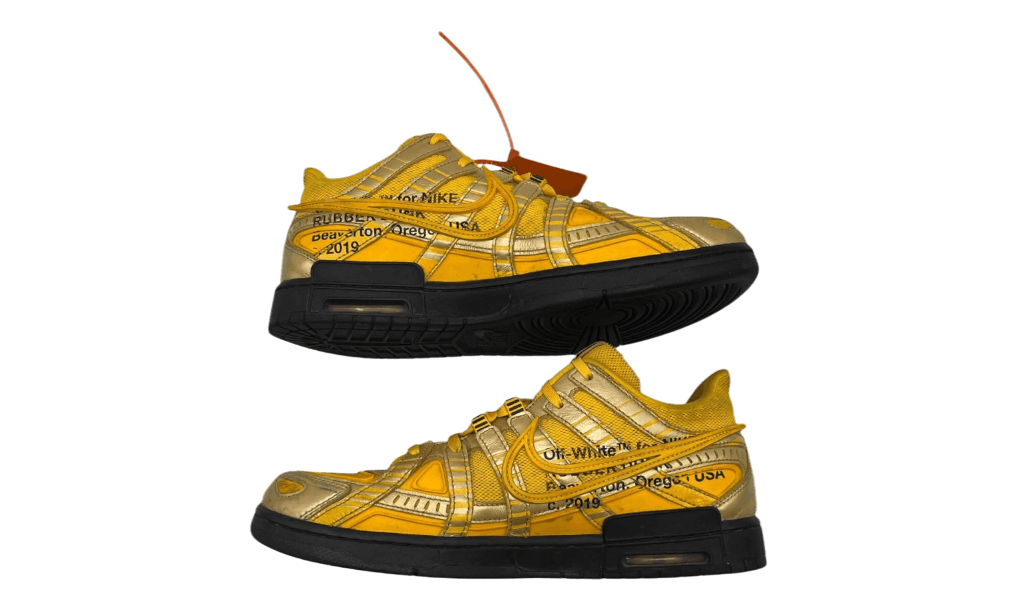 Nike Air Rubber Dunk Off-White University Gold (Preowned) Size ONE SIZE - 3 Thumbnail