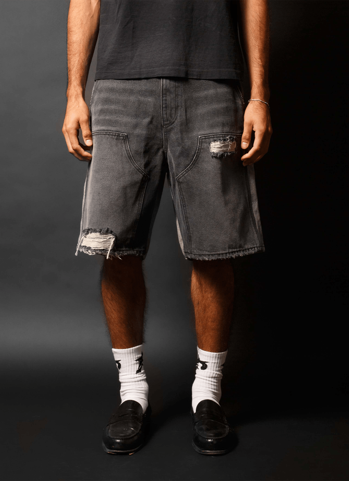 Other Pieces Harvey Split Carpenter Denim Shorts Size US 30 / EU 46 - 7 Thumbnail